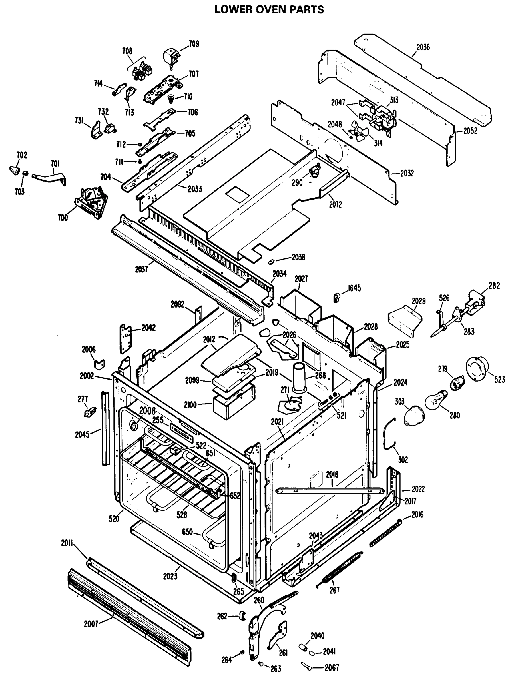 LOWER OVEN PARTS