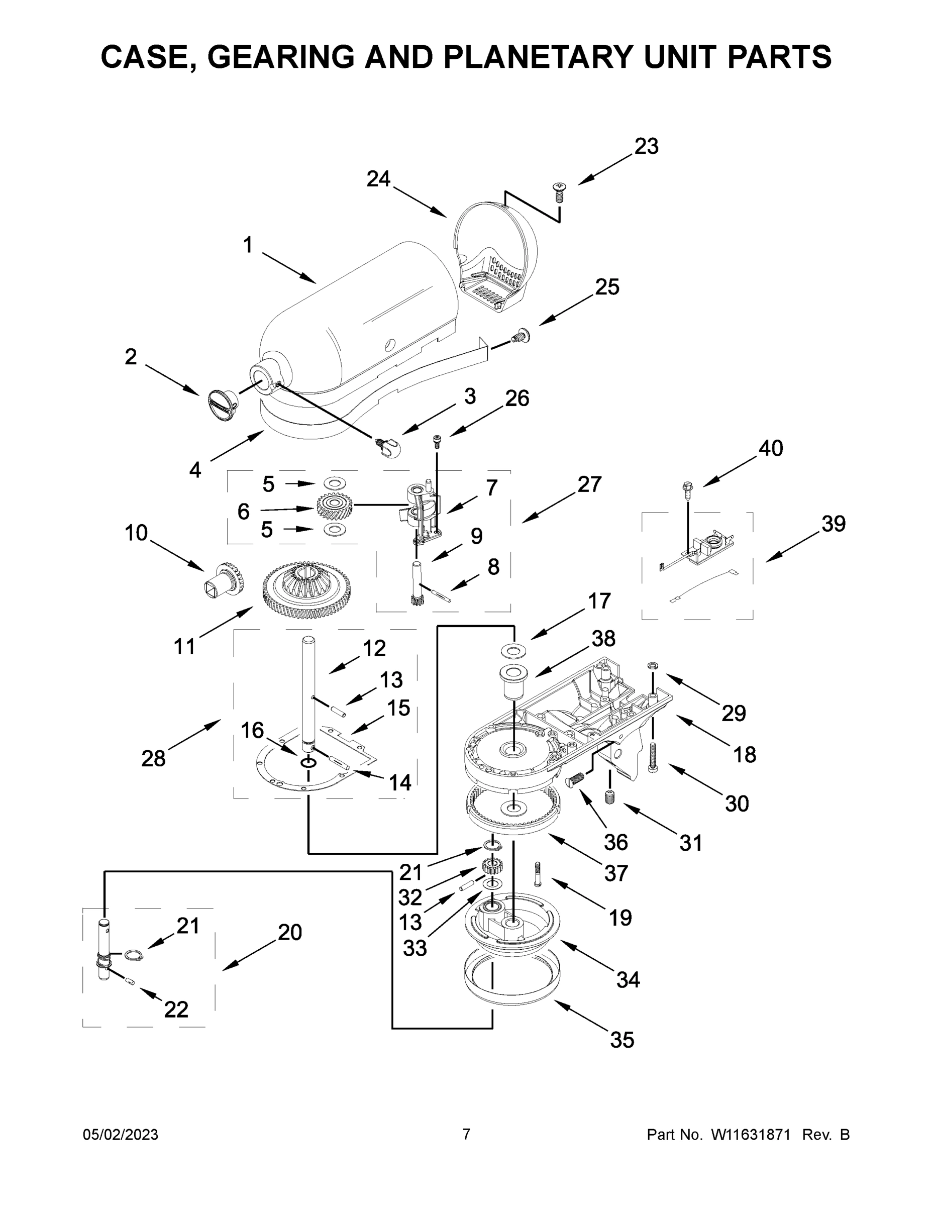 04 - CASE, GEARING AND PLANETARY UNIT PARTS