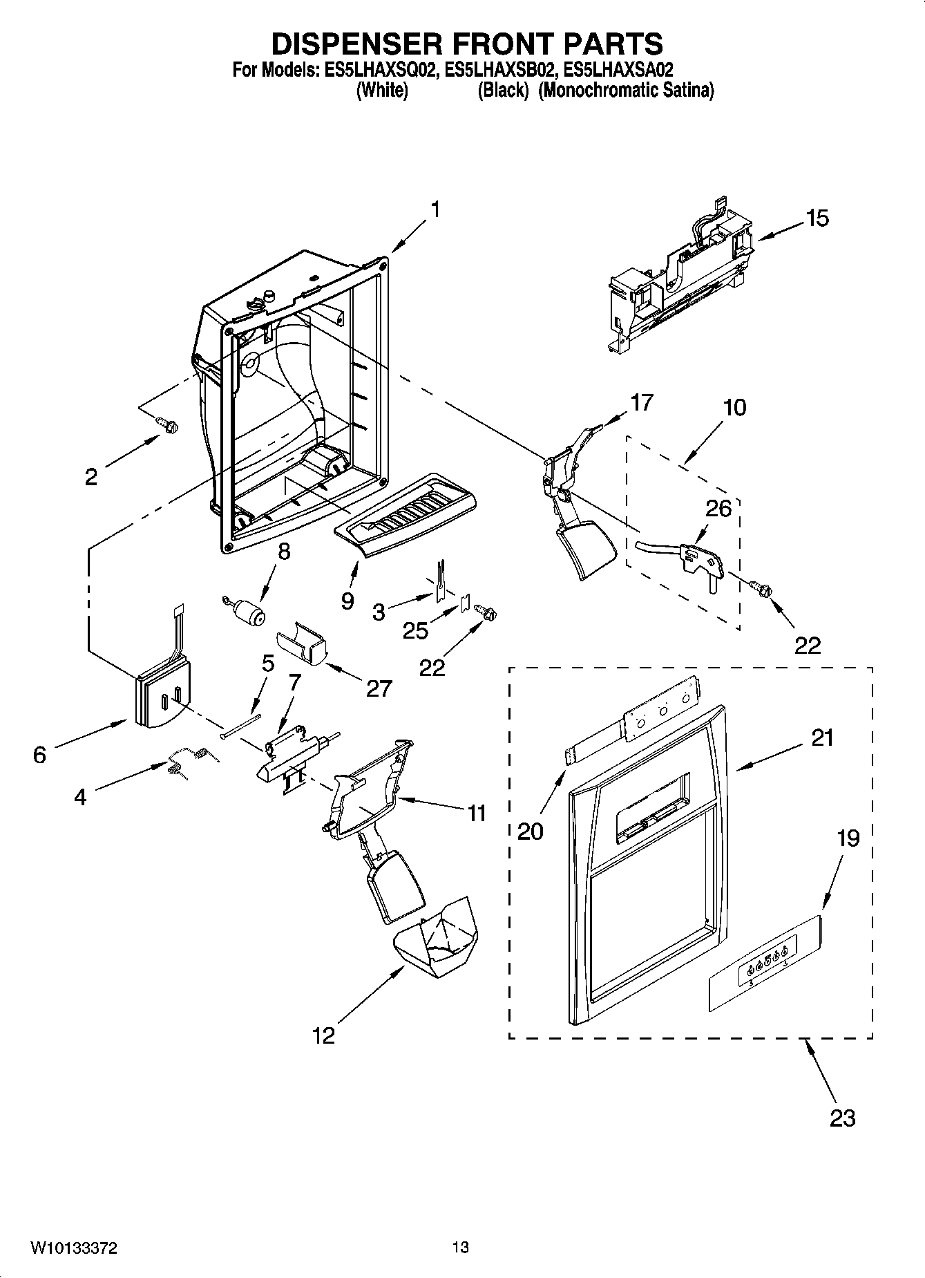 08 - DISPENSER FRONT PARTS