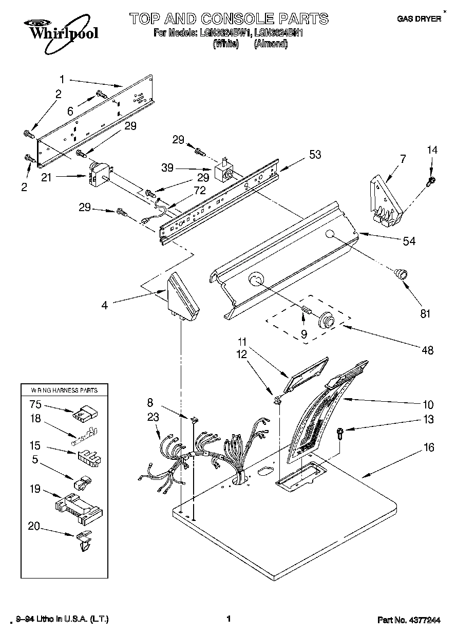 01 - TOP AND CONSOLE, LIT/OPTIONAL