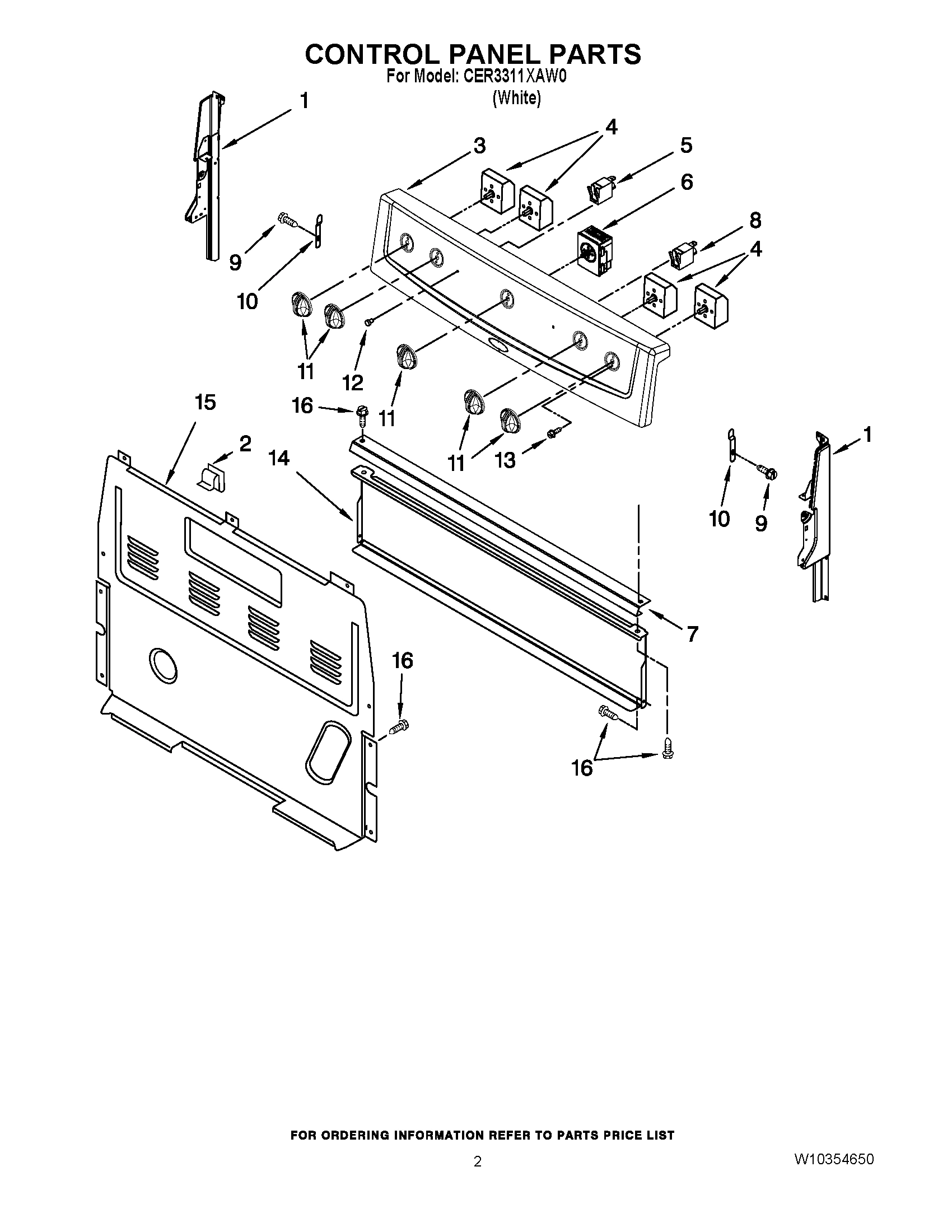 02 - CONTROL PANEL PARTS