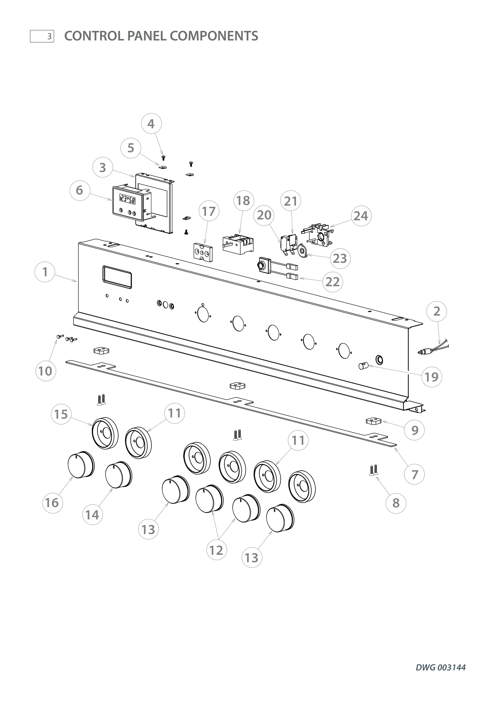 CONTROL PANEL COMPONENTS