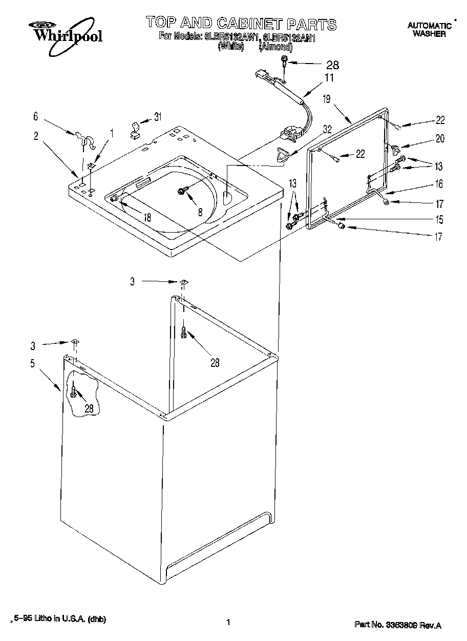 01 - TOP AND CABINET, LIT/OPTIONAL