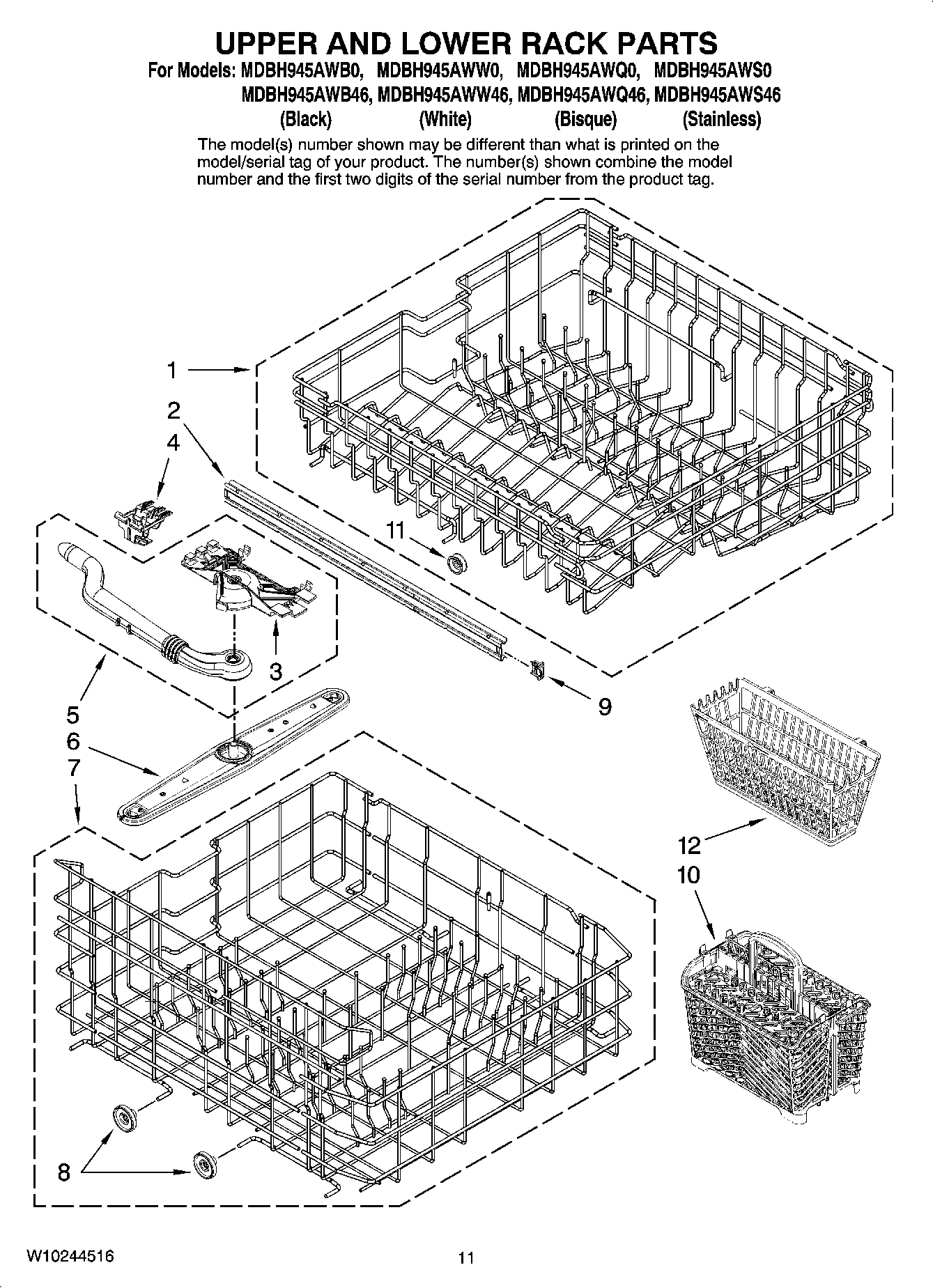 09 - UPPER AND LOWER RACK PARTS