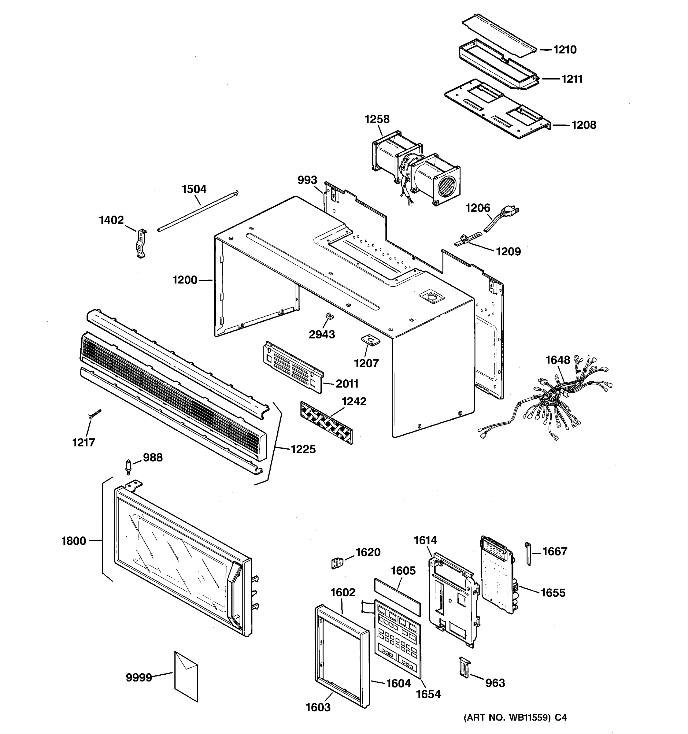 CONTROL PANEL , DOOR & CASE
