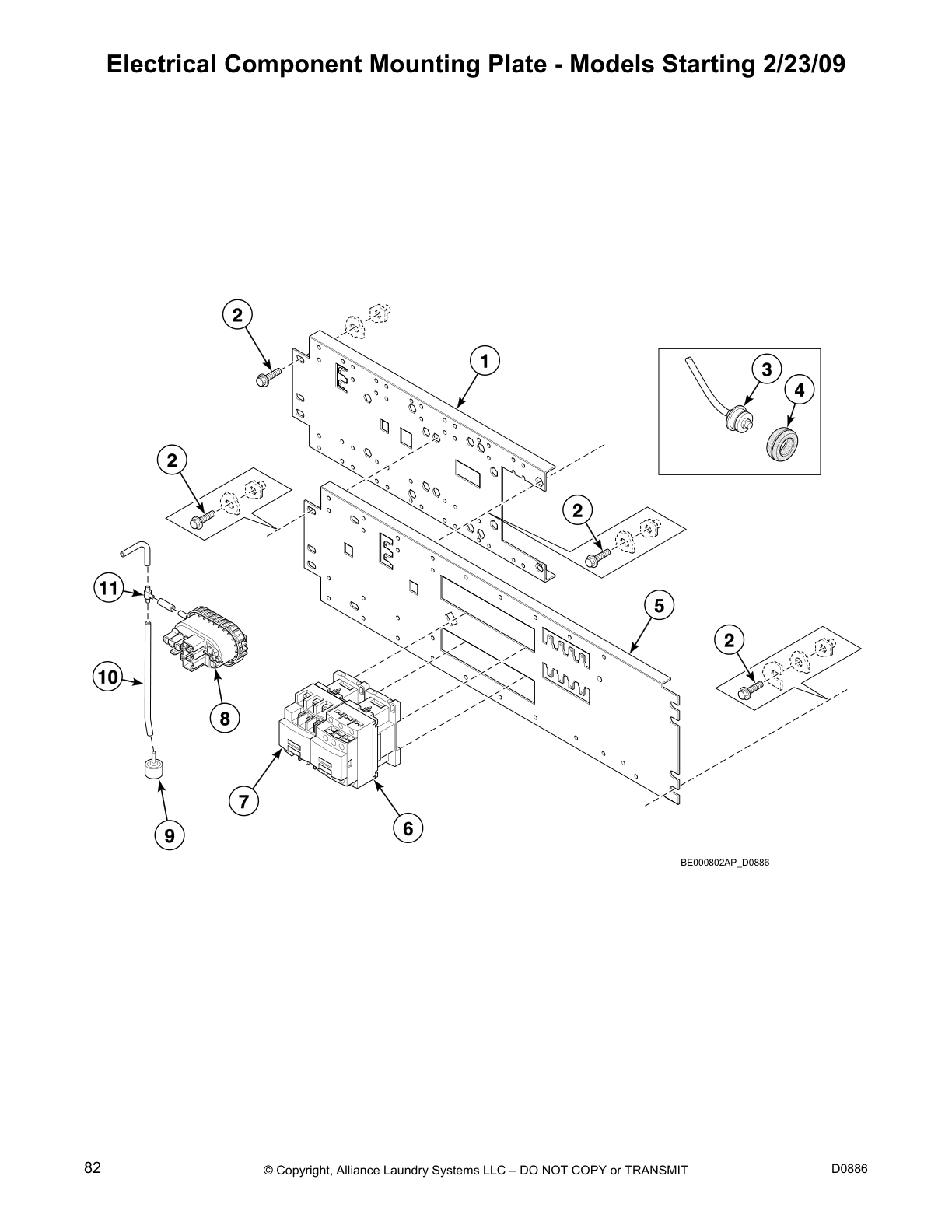 Electrical Component Mounting Plate - Models Starting 2/23/09