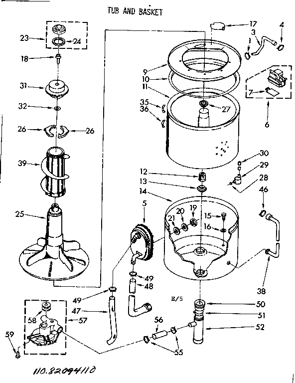 TUB AND BASKET PARTS