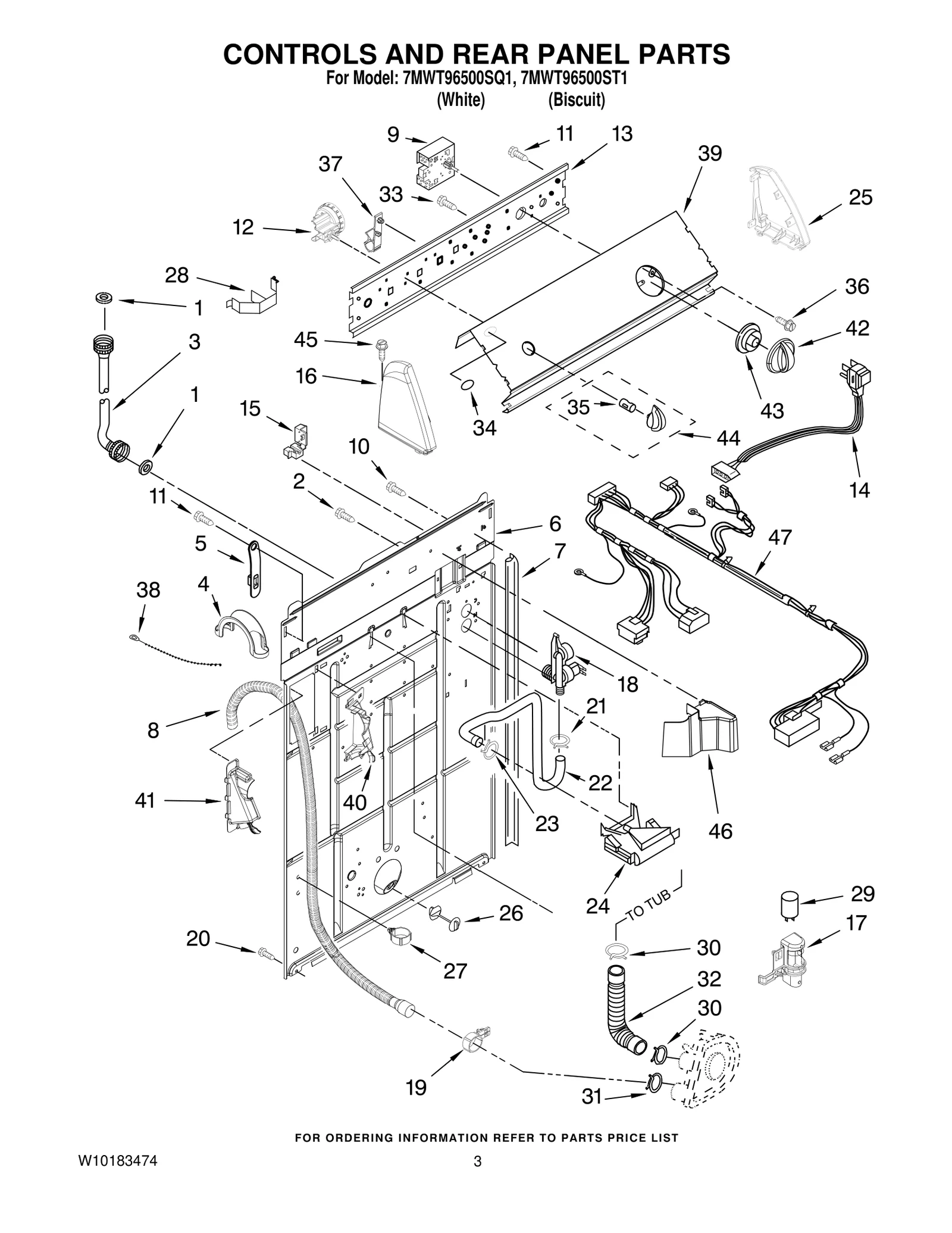 CONTROLS AND REAR PANEL PARTS