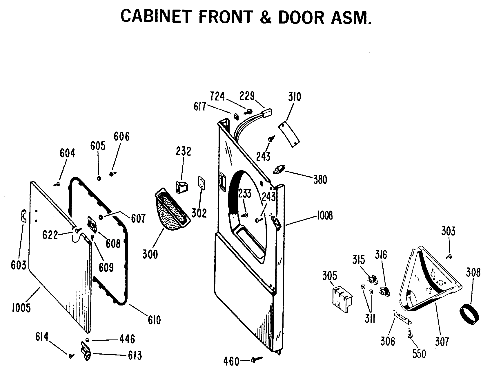 CABINET FRONT & DOOR ASM.