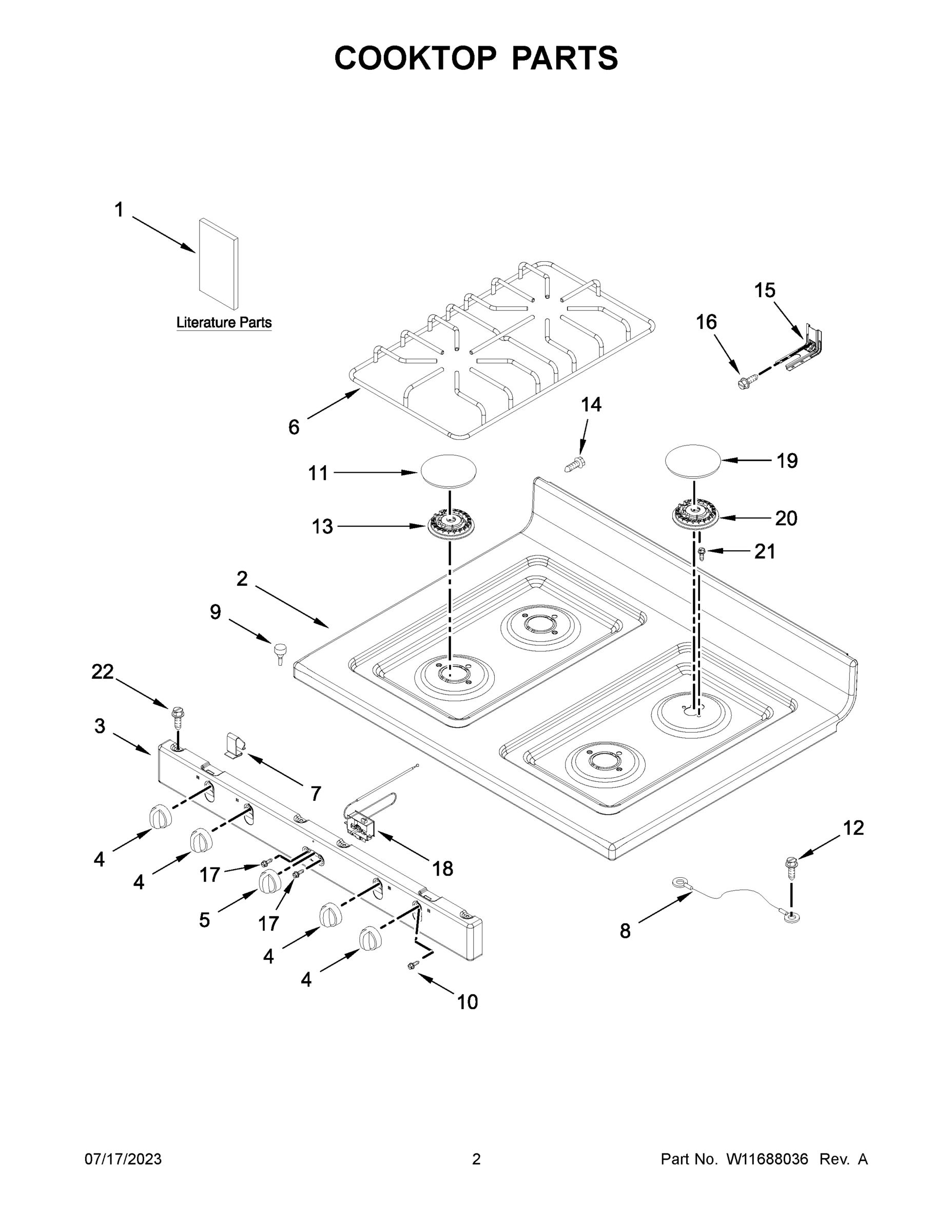 02 - COOKTOP PARTS