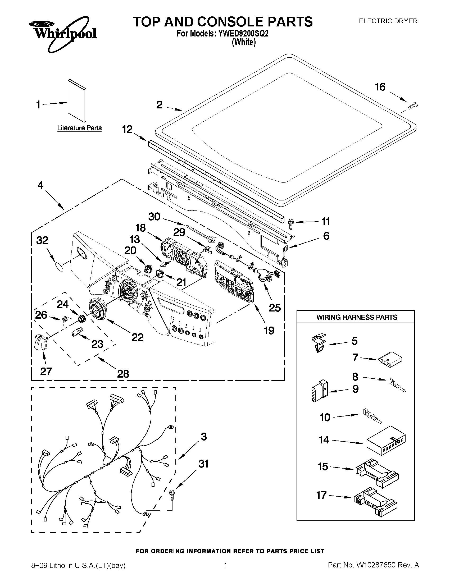 01 - TOP AND CONSOLE PARTS