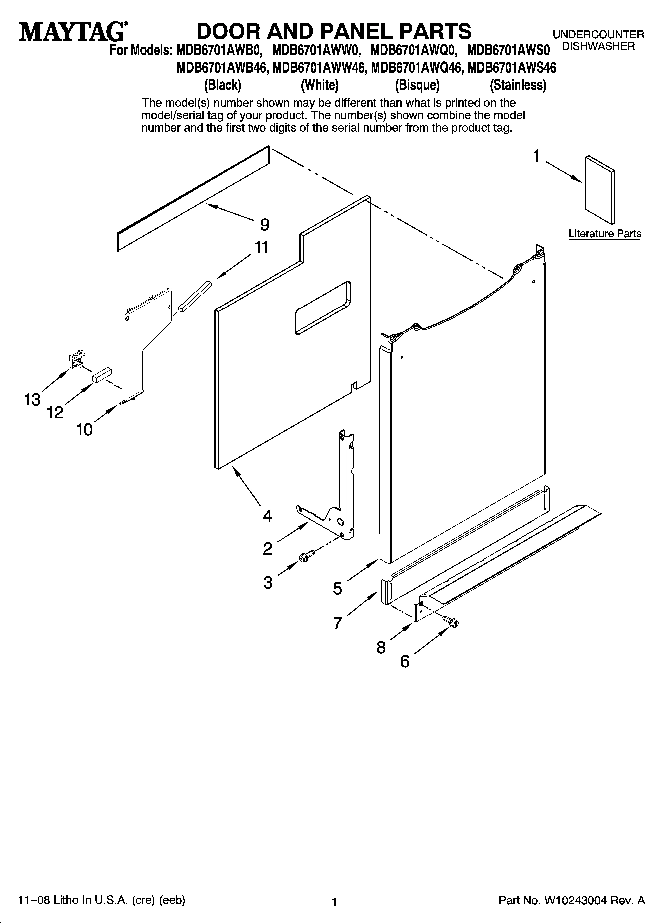 01 - DOOR AND PANEL PARTS