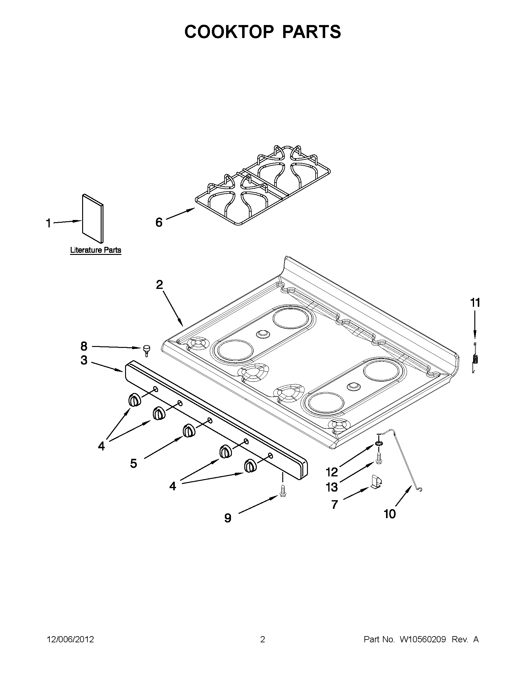 01 - COOKTOP PARTS