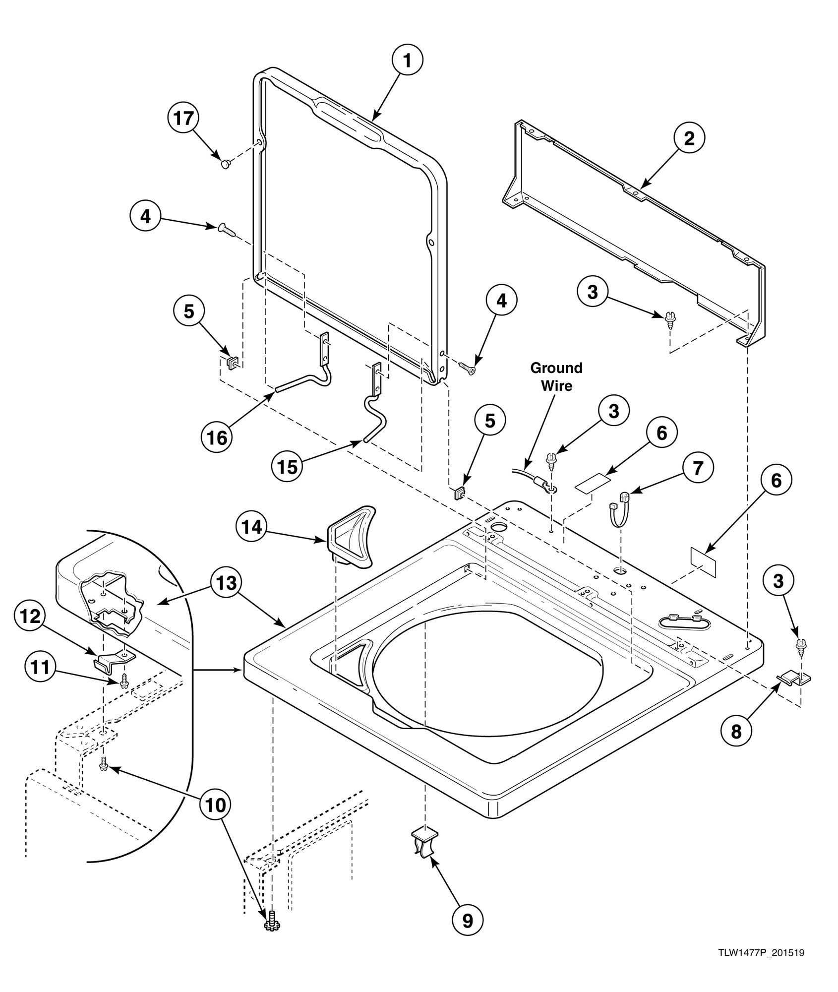 Top, Lid and Hood Back Panel