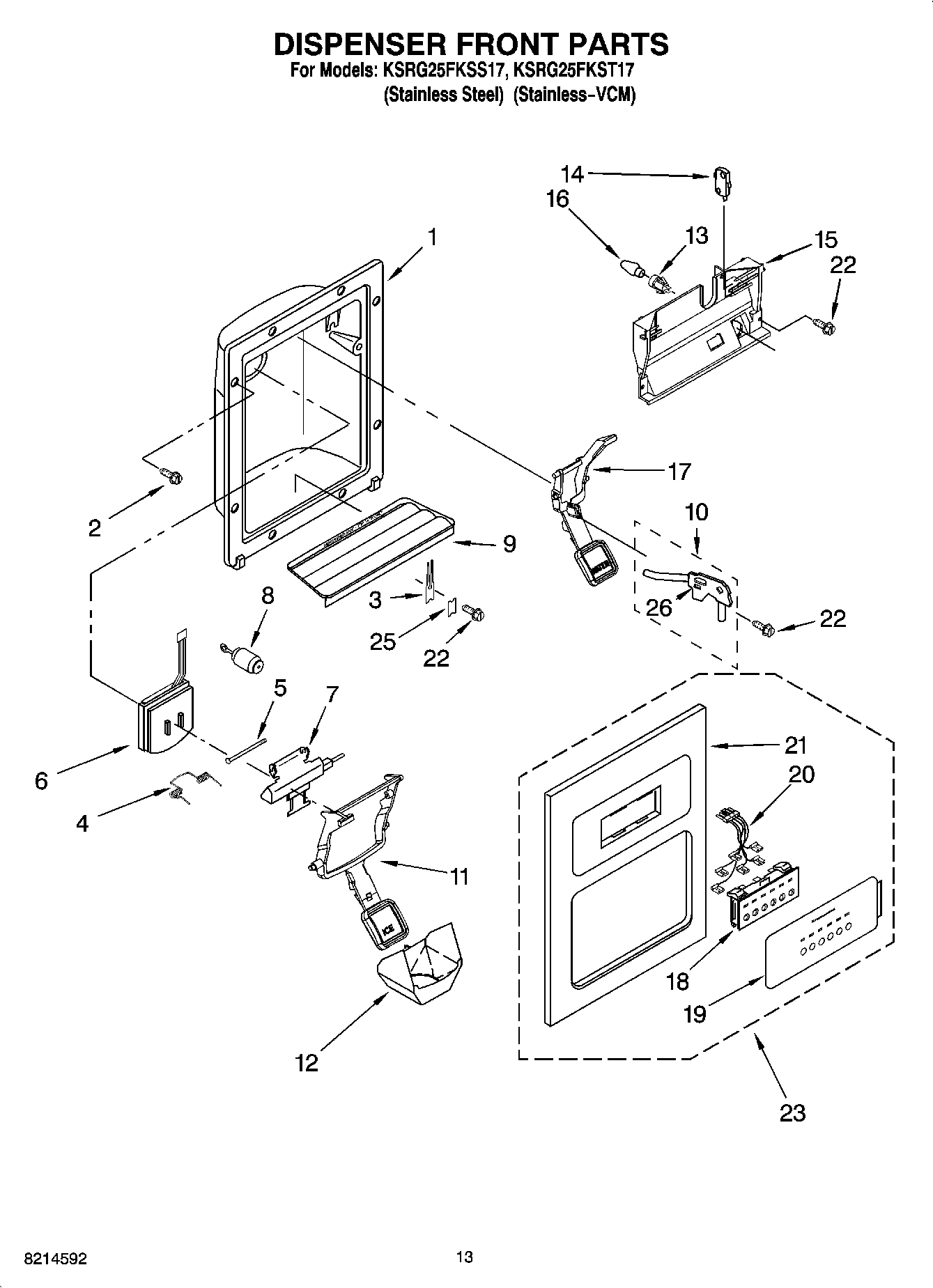 08 - DISPENSER FRONT PARTS