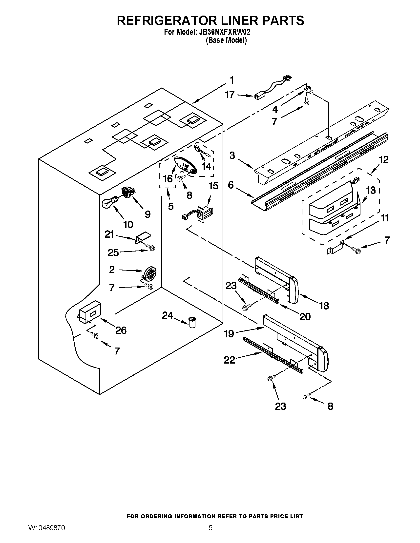 04 - REFRIGERATOR LINER PARTS