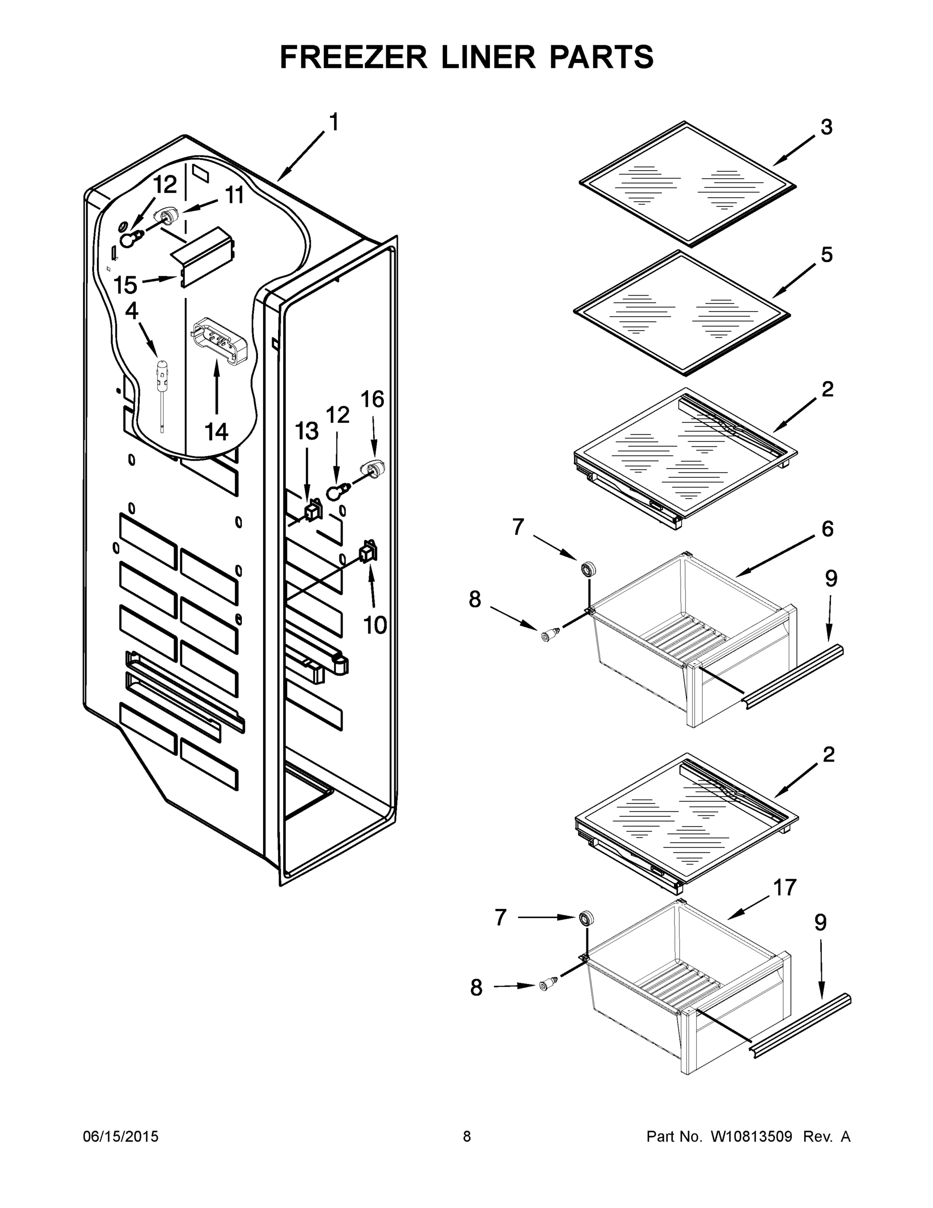 05 - FREEZER LINER PARTS