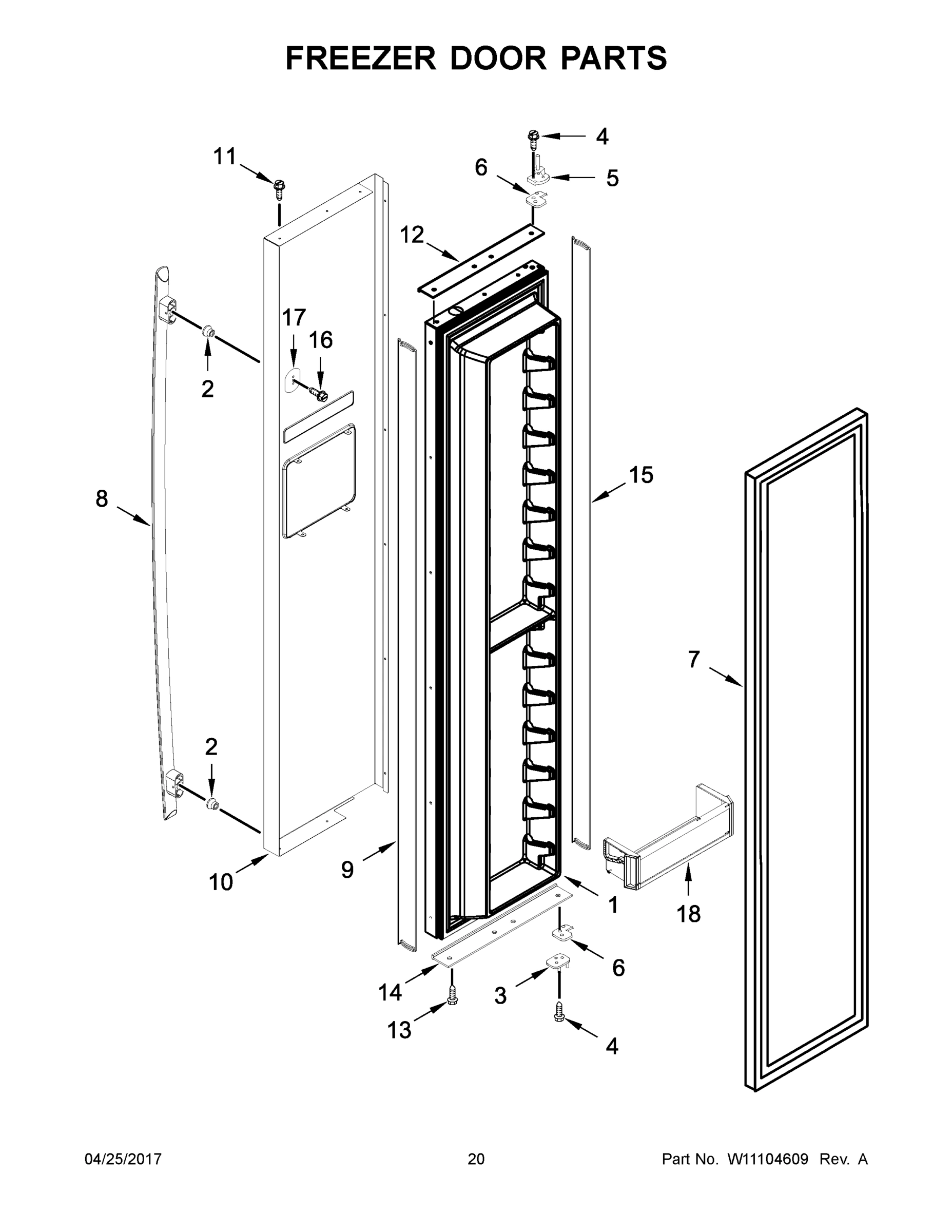 11 - FREEZER DOOR PARTS
