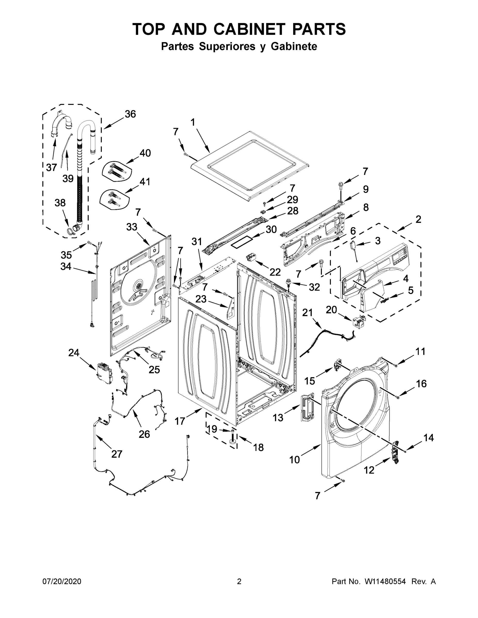 02 - TOP AND CABINET PARTS