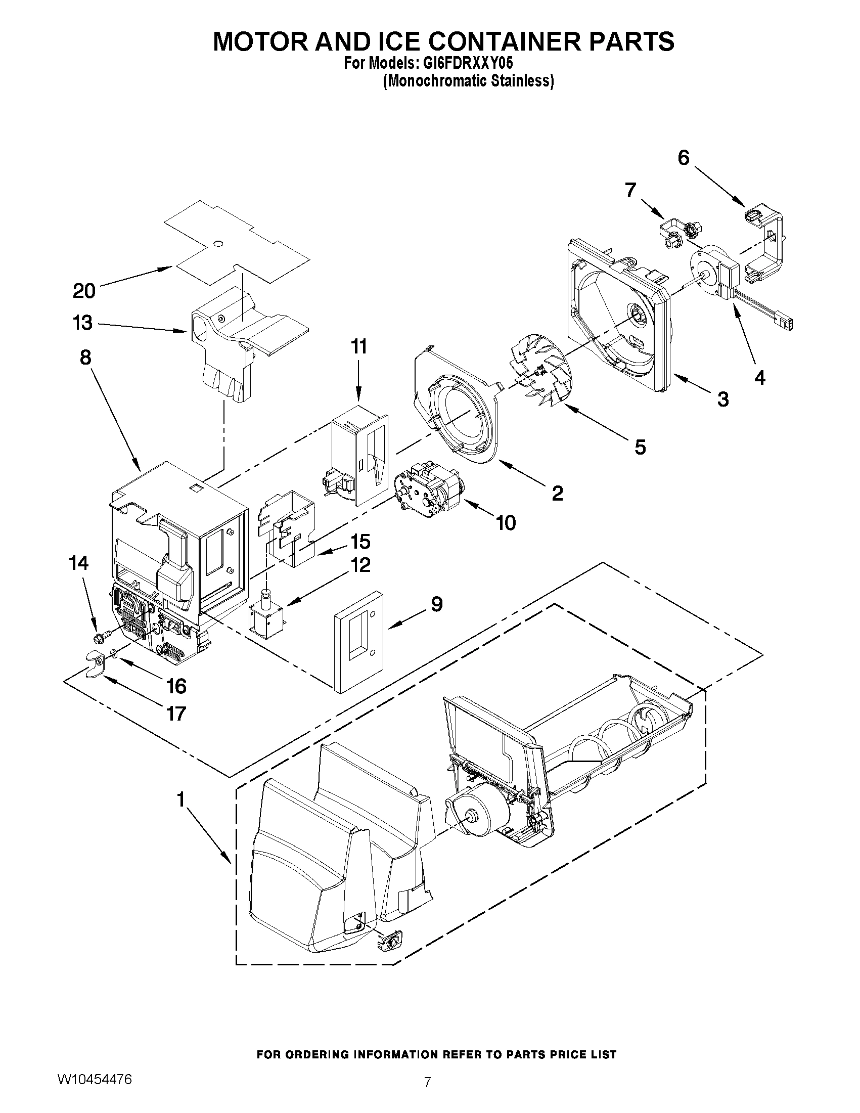 04 - MOTOR AND ICE CONTAINER PARTS