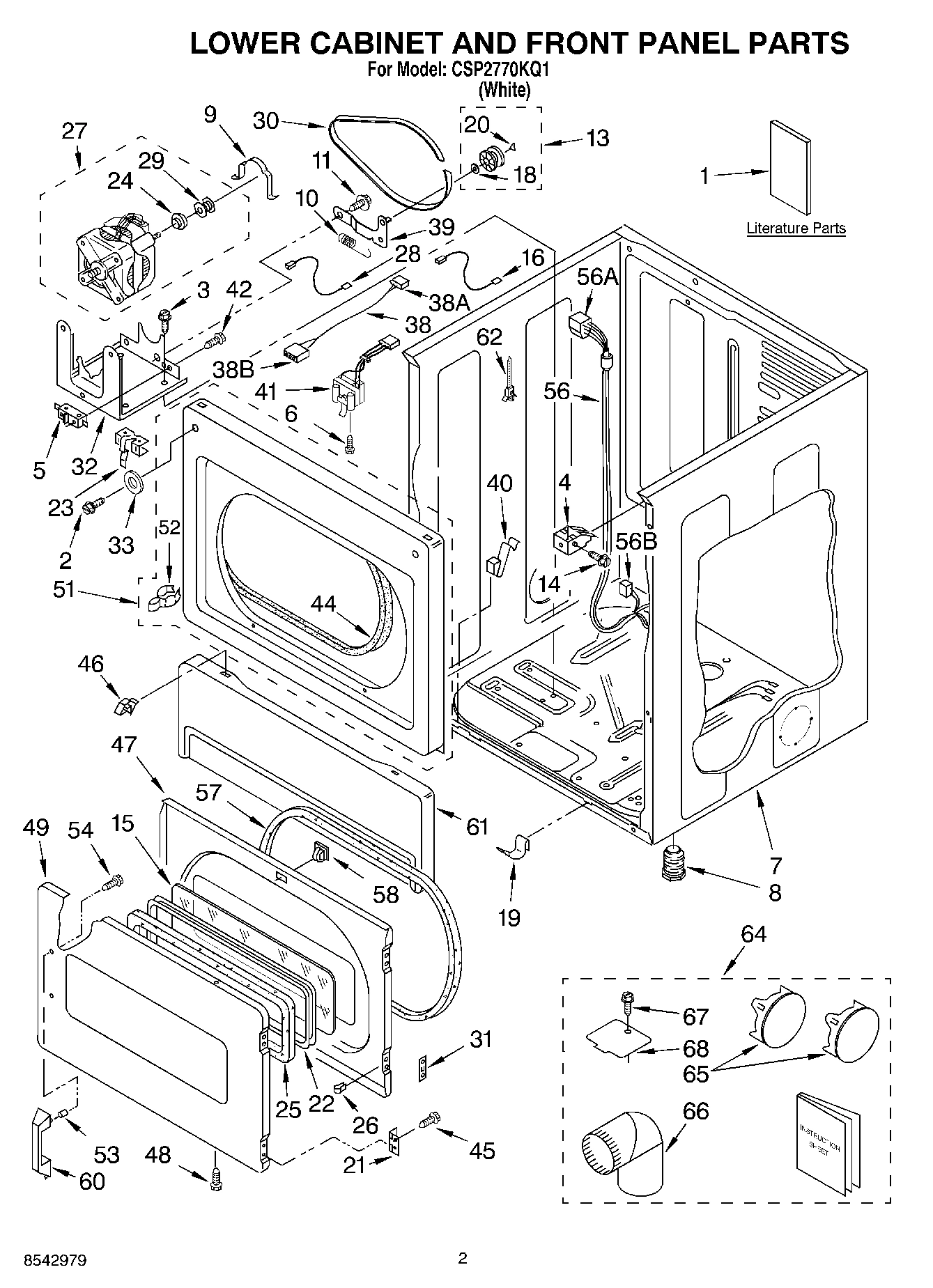 01 - LOWER CABINET AND FRONT PANEL PARTS