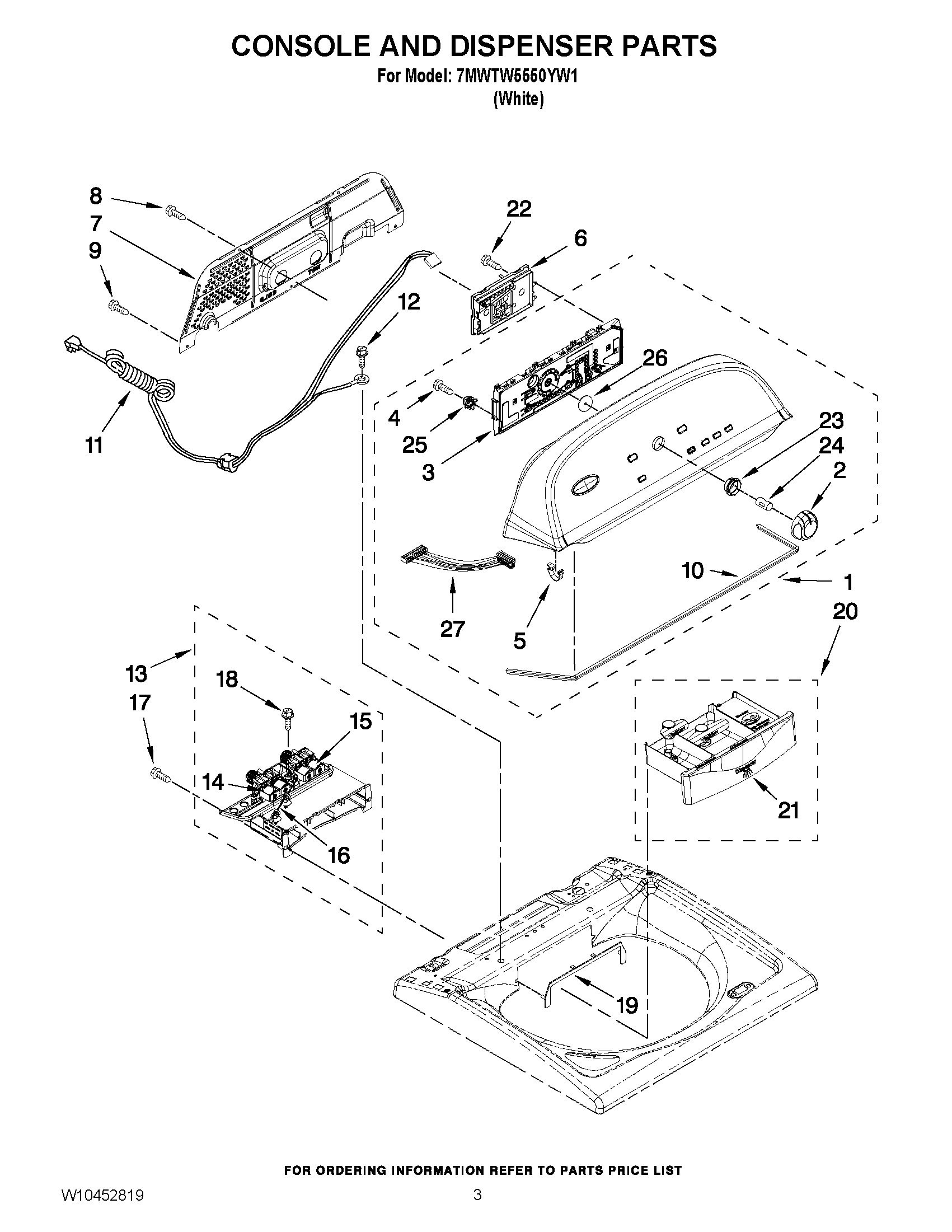 02 - CONSOLE AND DISPENSER PARTS