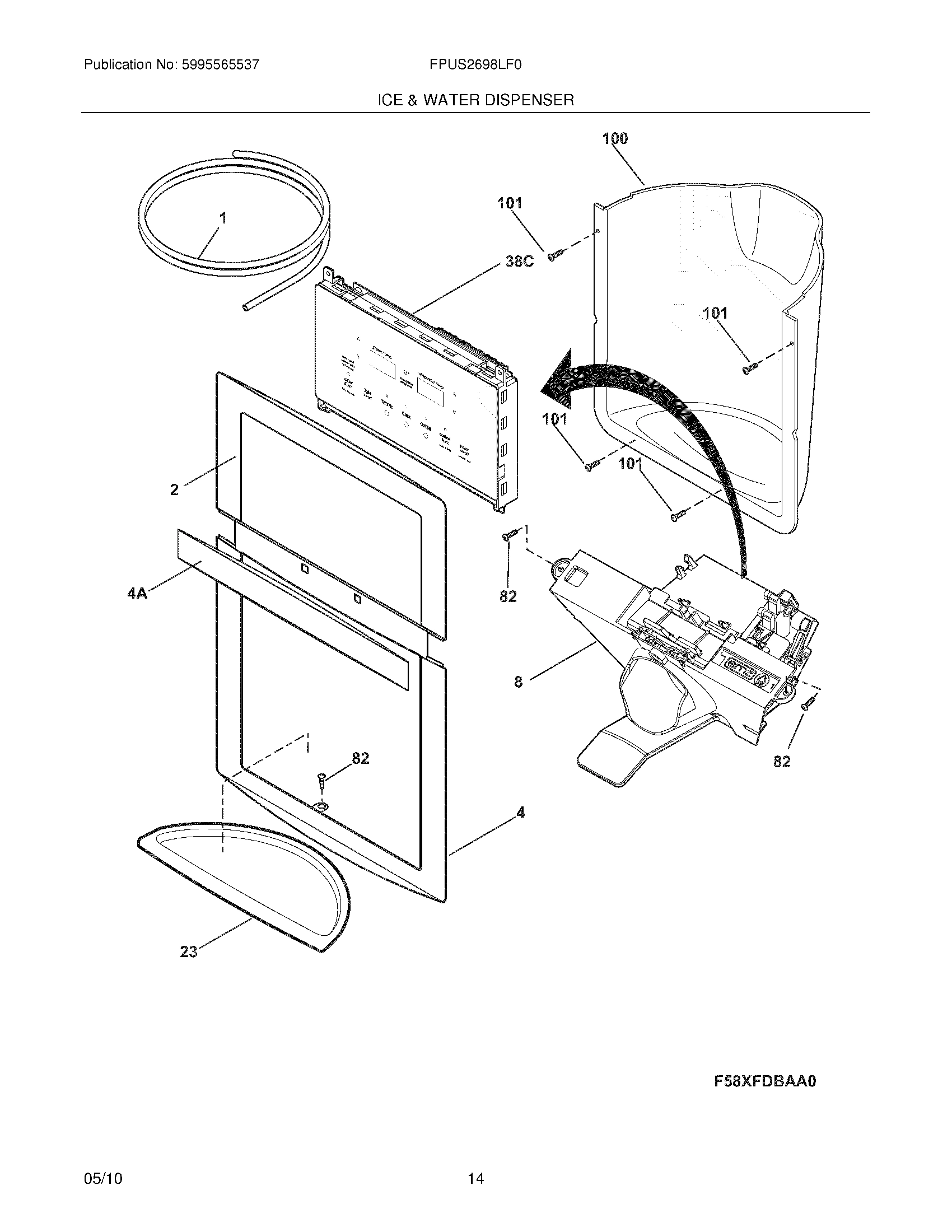 15 - ICE & WATER DISPENSER