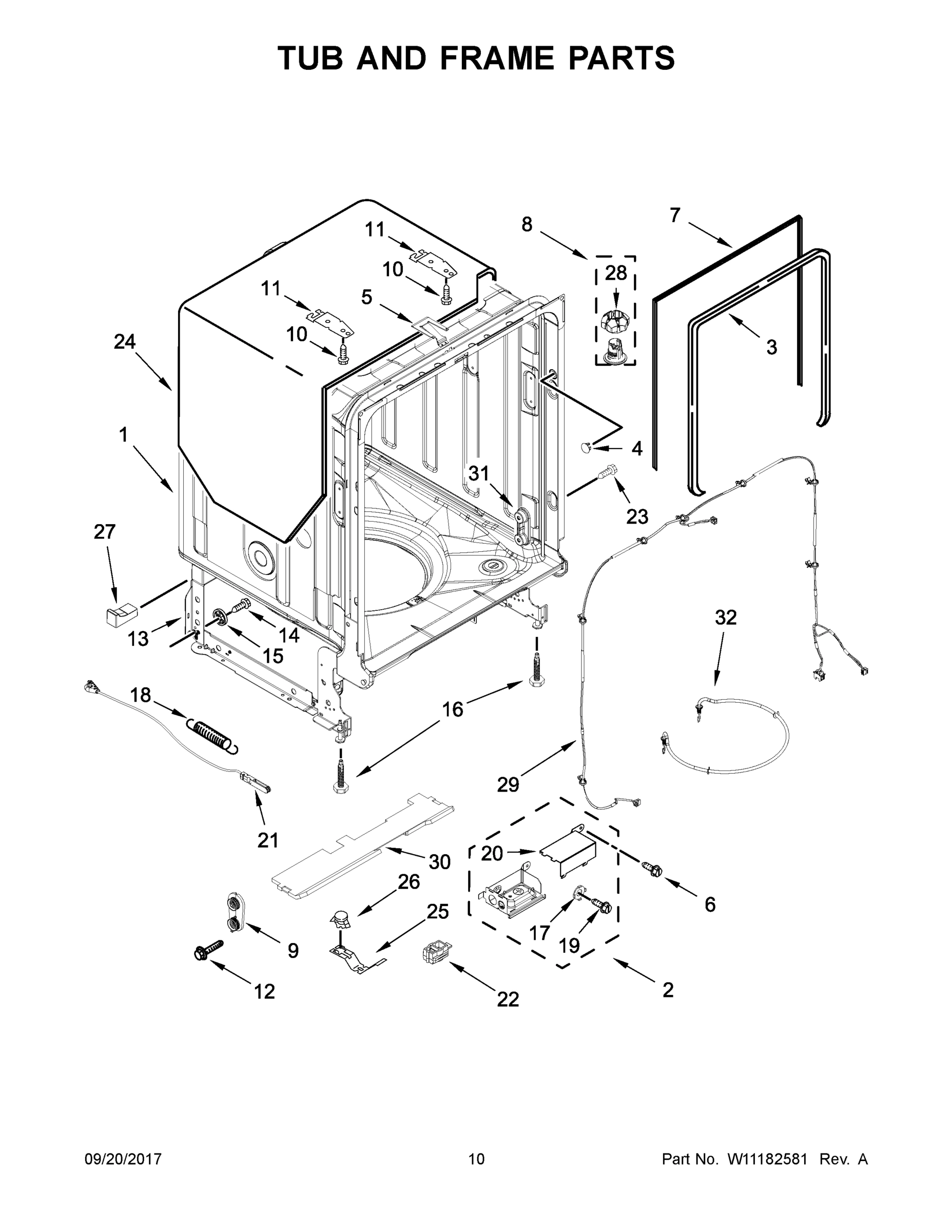 06 - TUB AND FRAME PARTS
