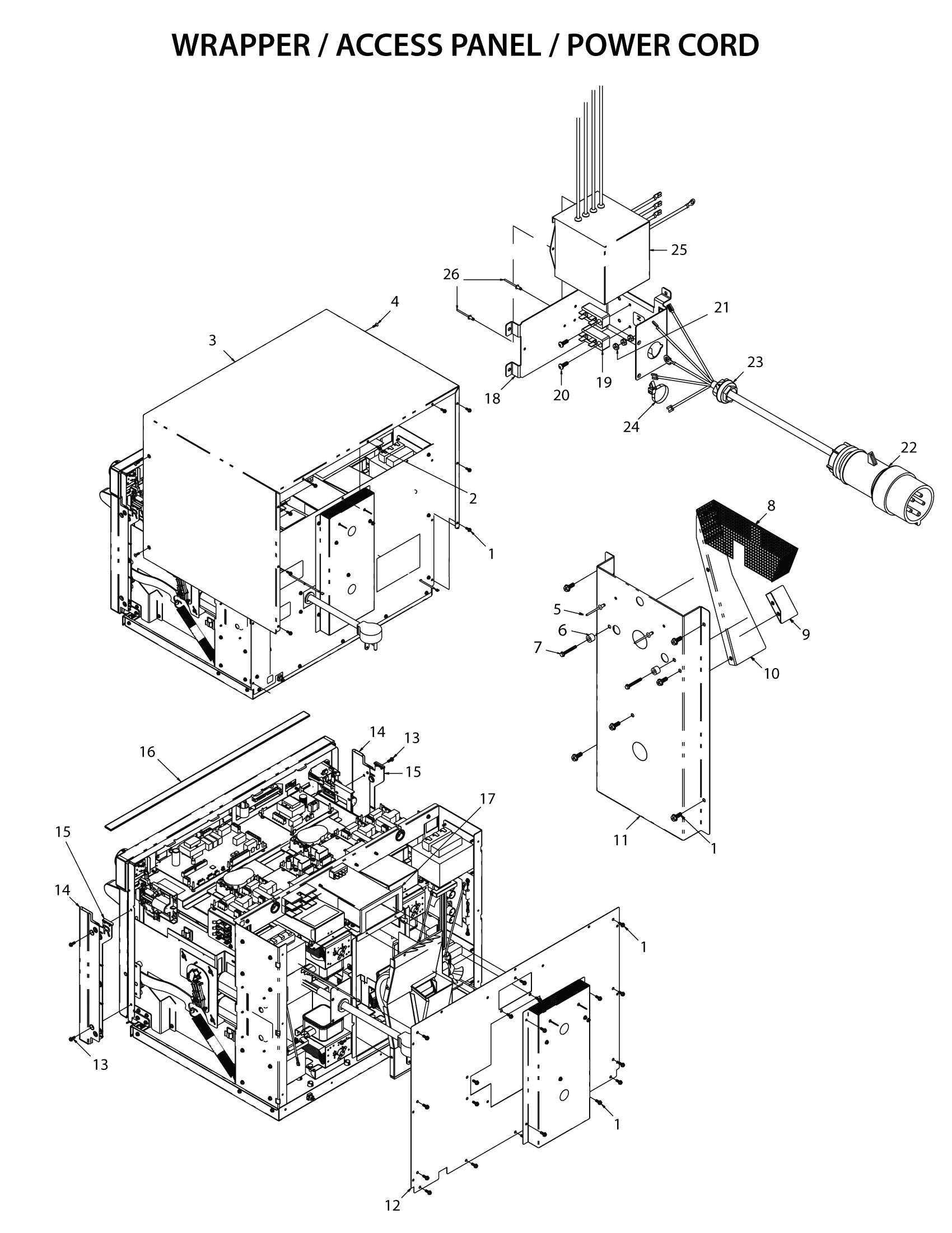 WRAPPER / ACCESS PANEL / POWER CORD