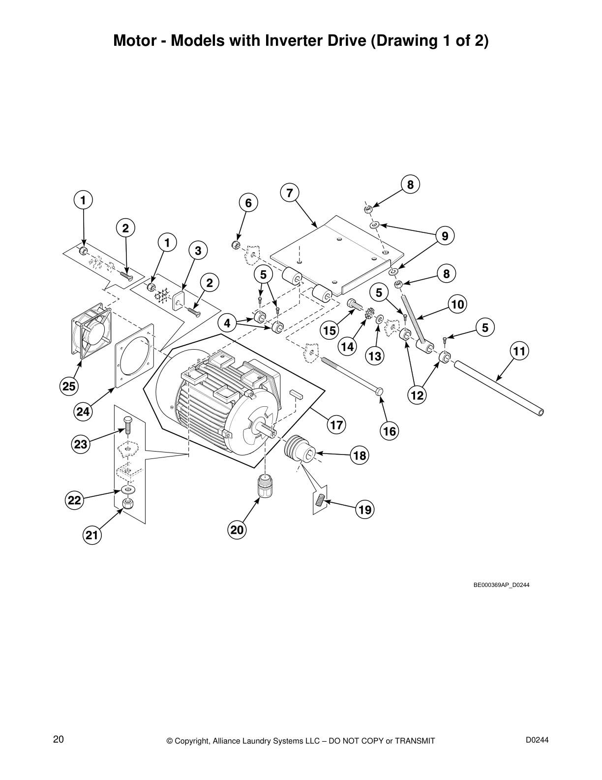Motor - Models with Inverter Drive (Drawing 1 of 2)