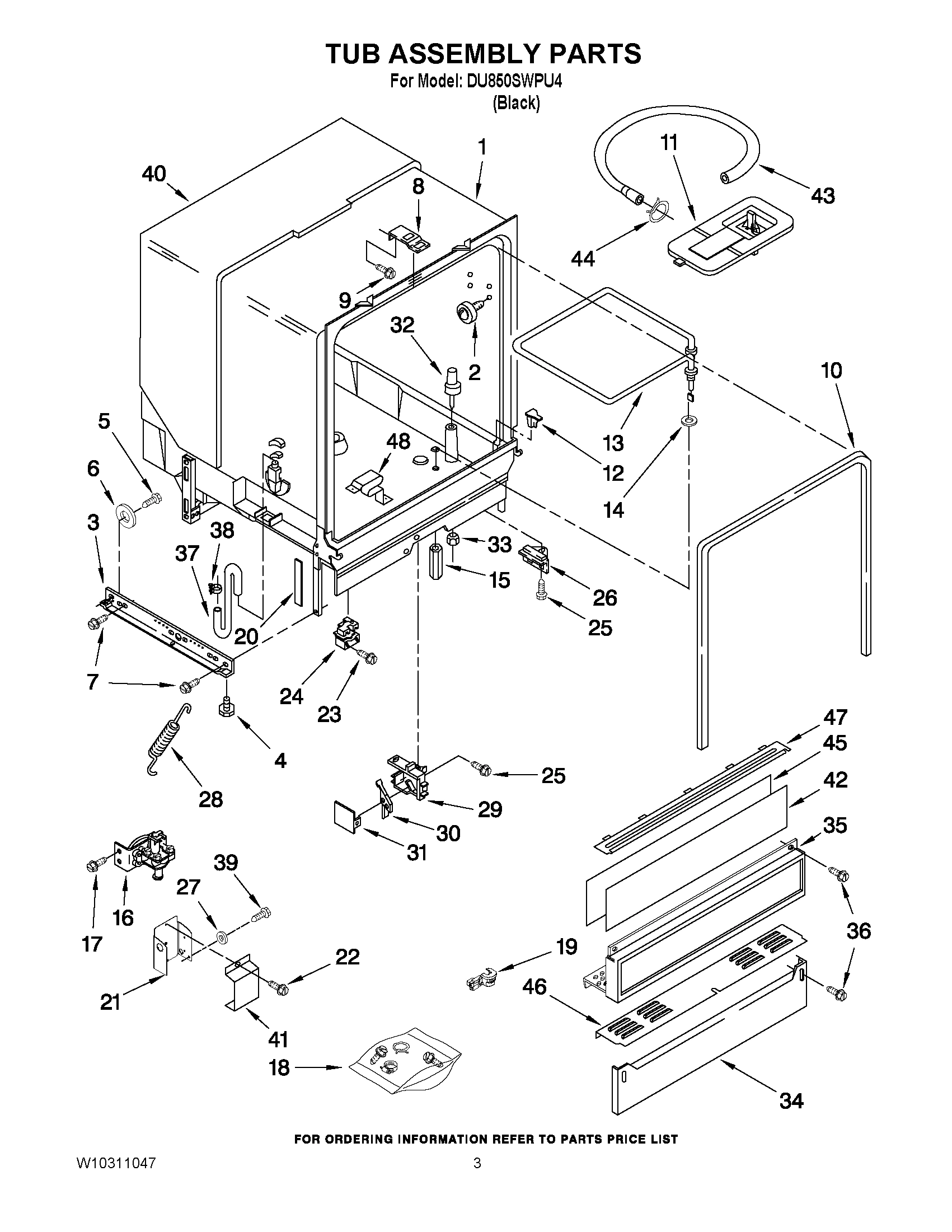 03 - TUB ASSEMBLY PARTS