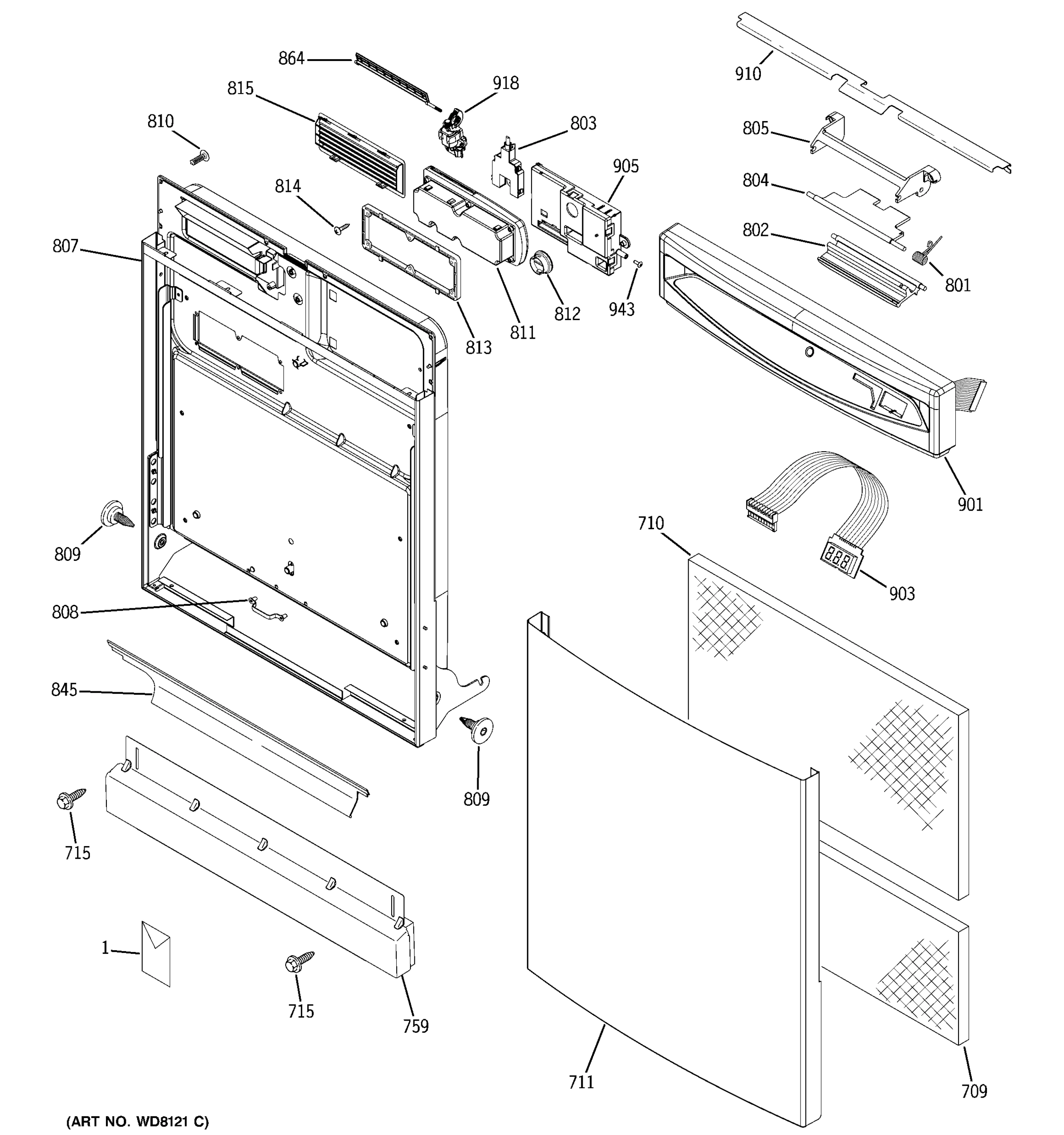 ESCUTCHEON & DOOR ASSEMBLY