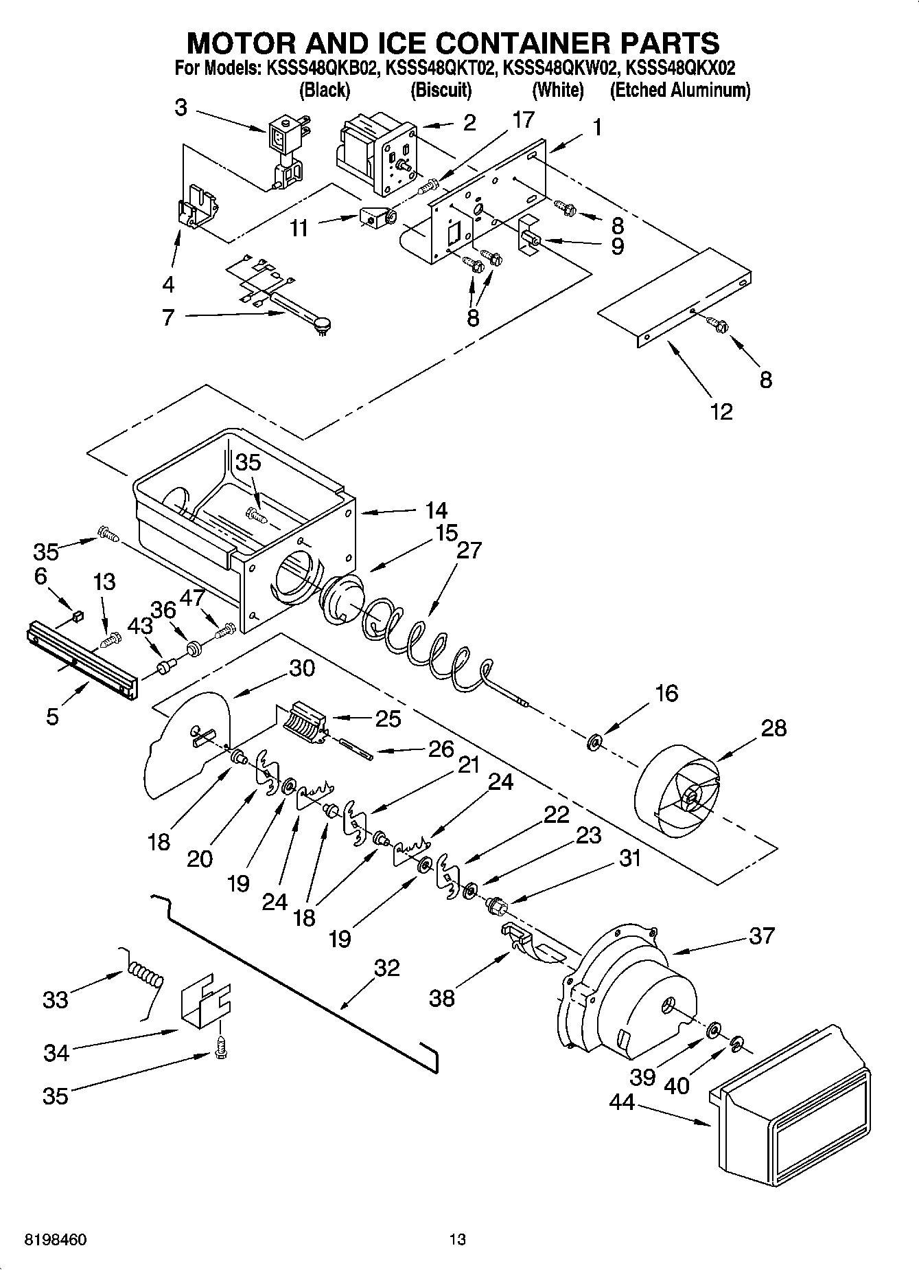 09 - MOTOR AND ICE CONTAINER PARTS