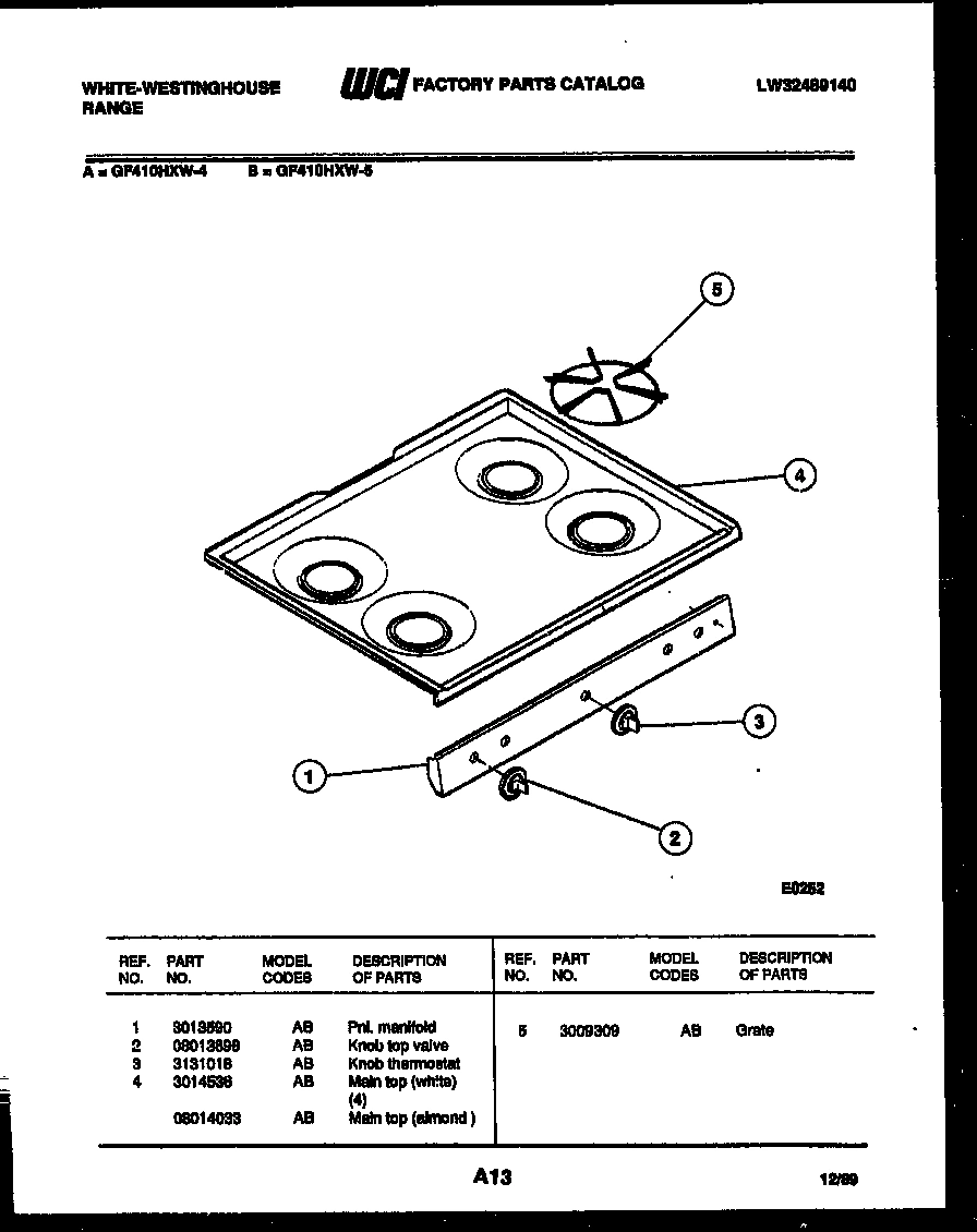 03 - COOKTOP PARTS