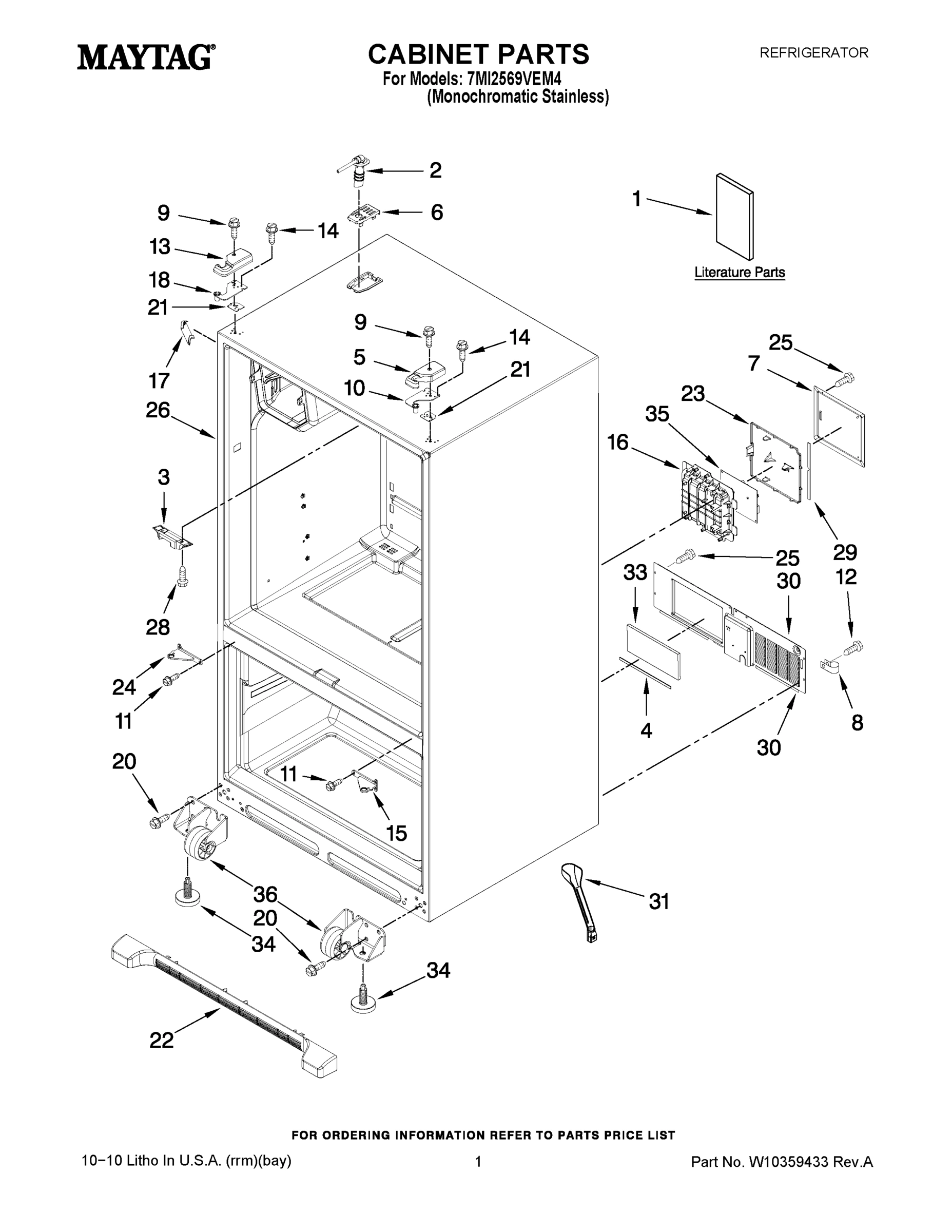 01 - CABINET PARTS