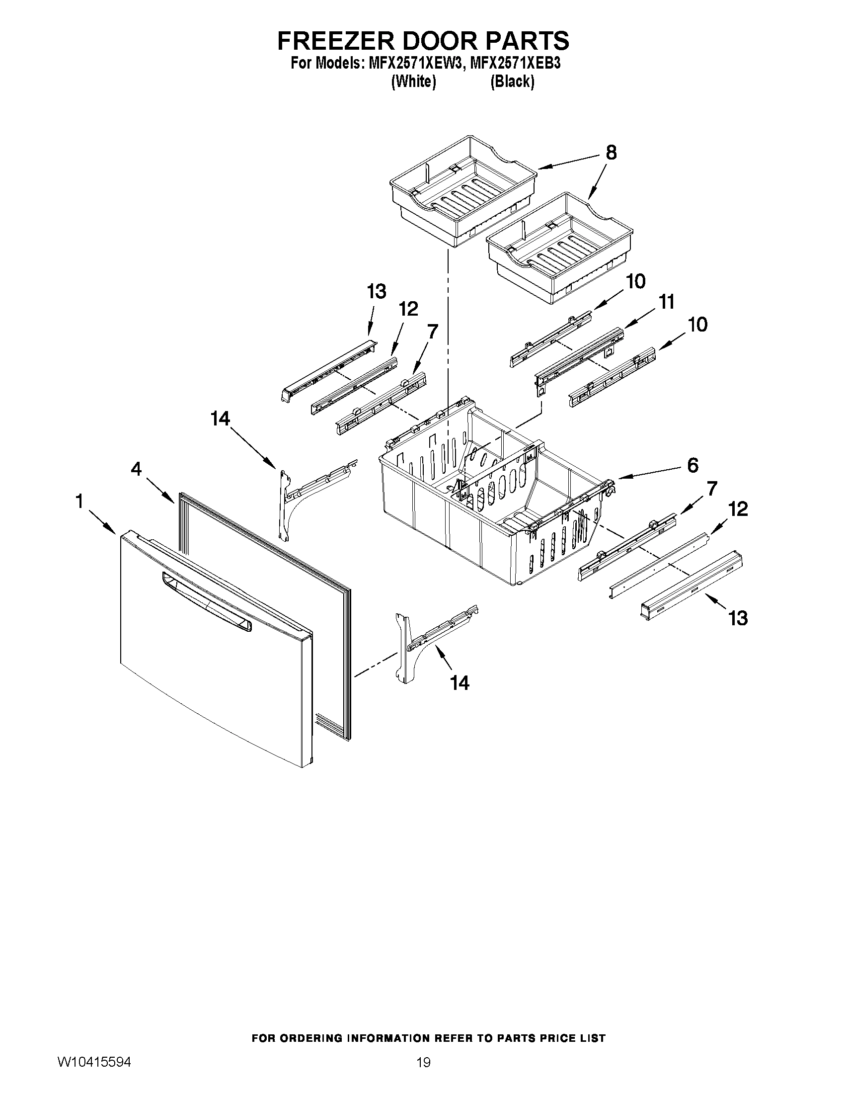 10 - FREEZER DOOR PARTS