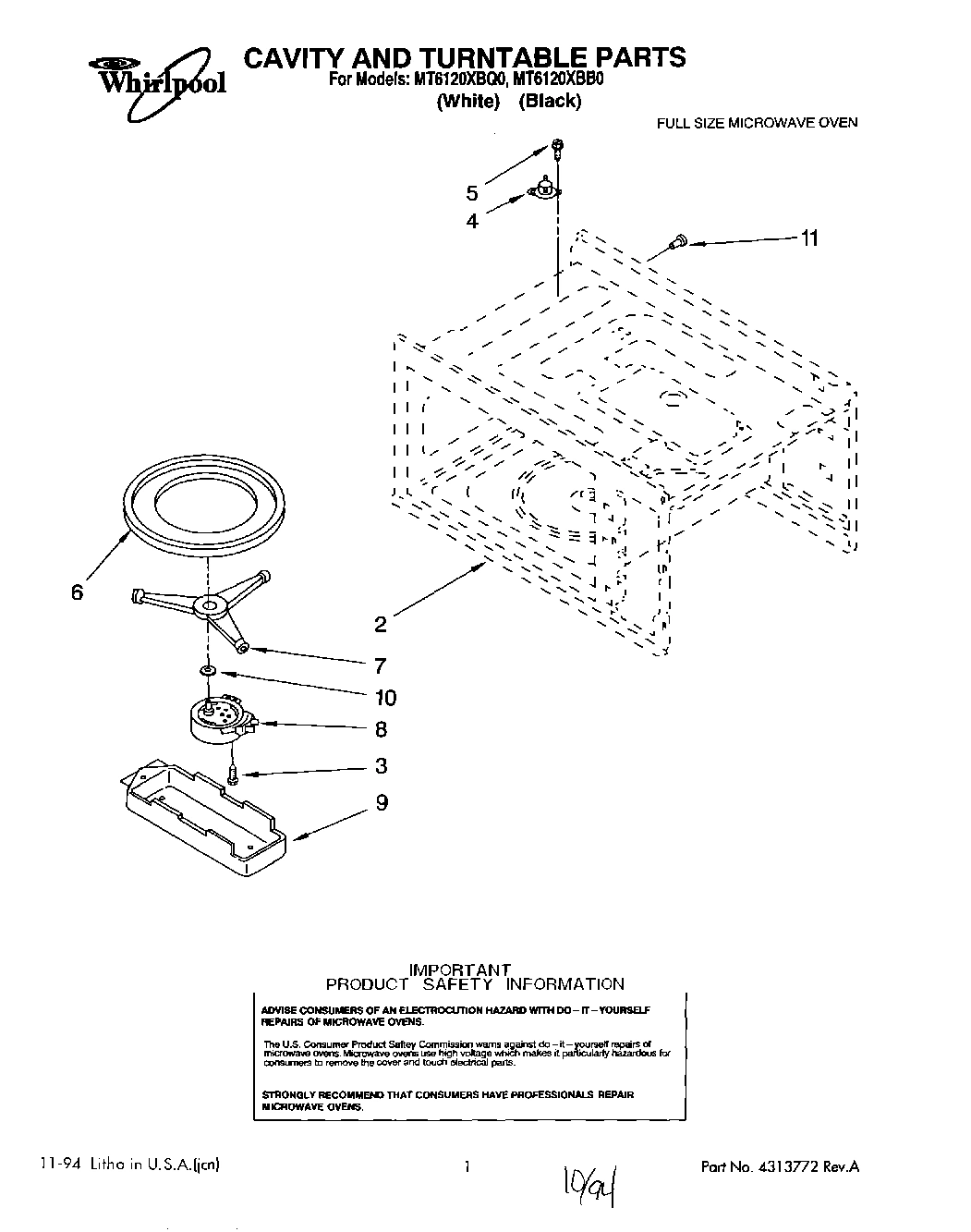 01 - CAVITY AND TURNTABLE, LIT/OPTIONAL