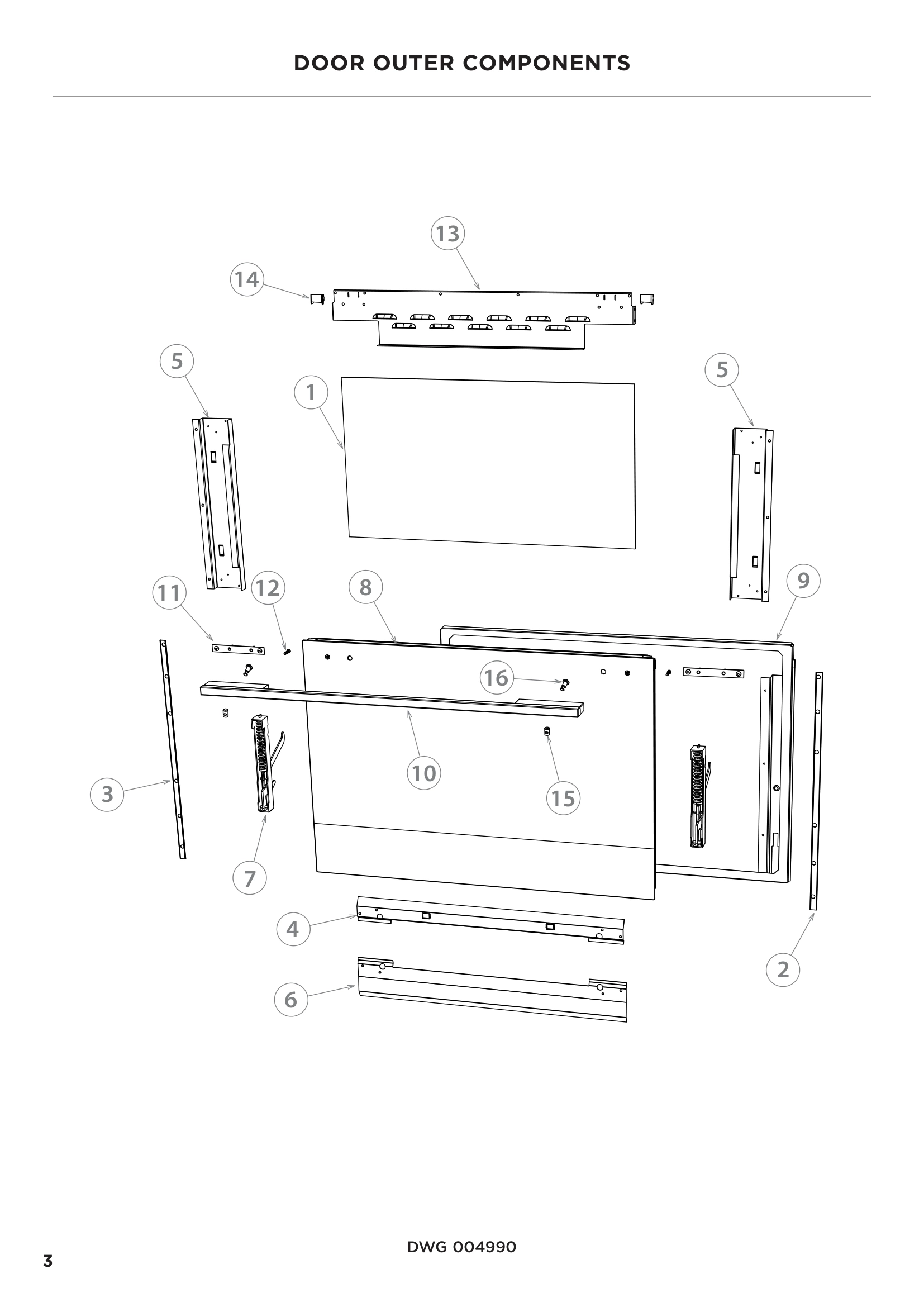 DOOR OUTER COMPONENTS