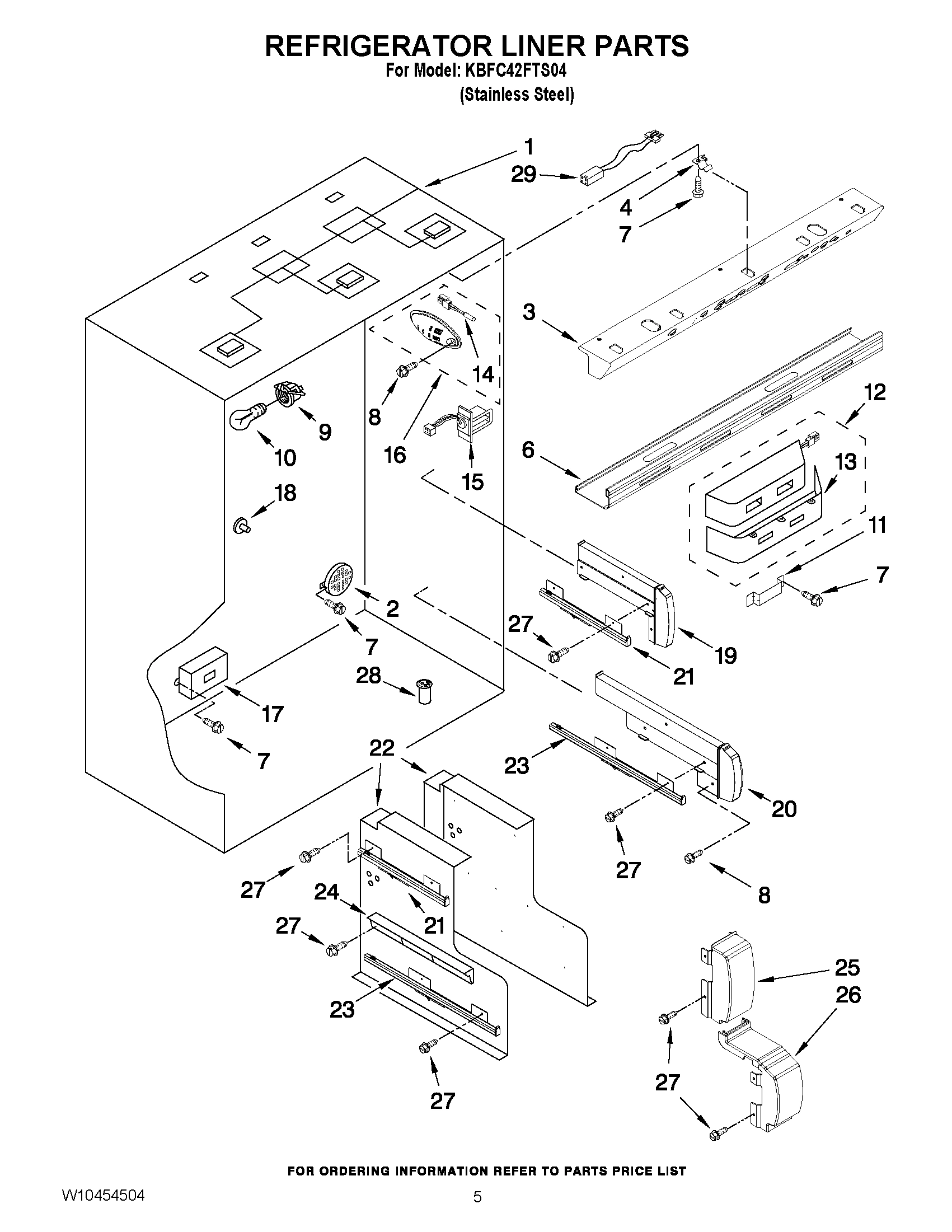 04 - REFRIGERATOR LINER PARTS