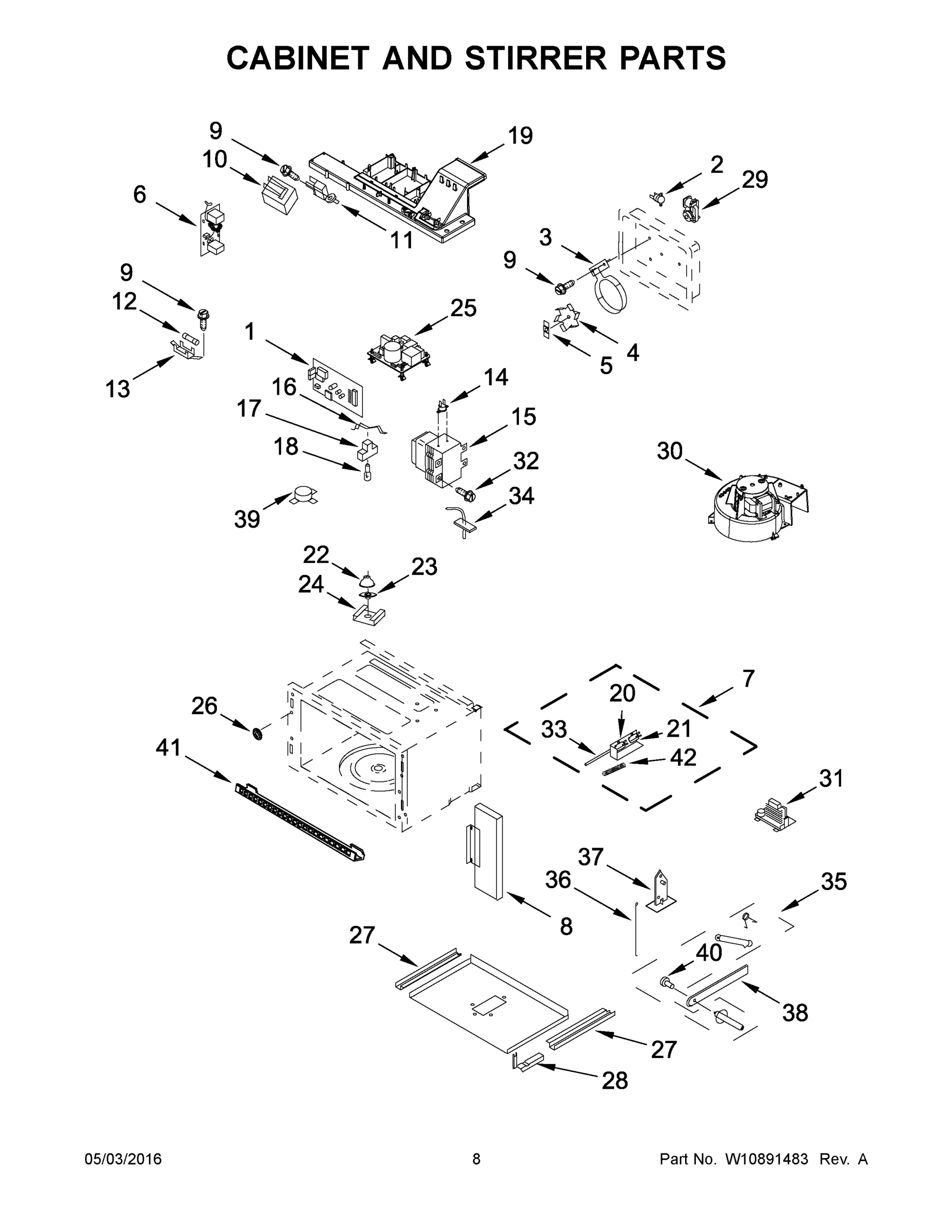 05 - CABINET AND STIRRER PARTS