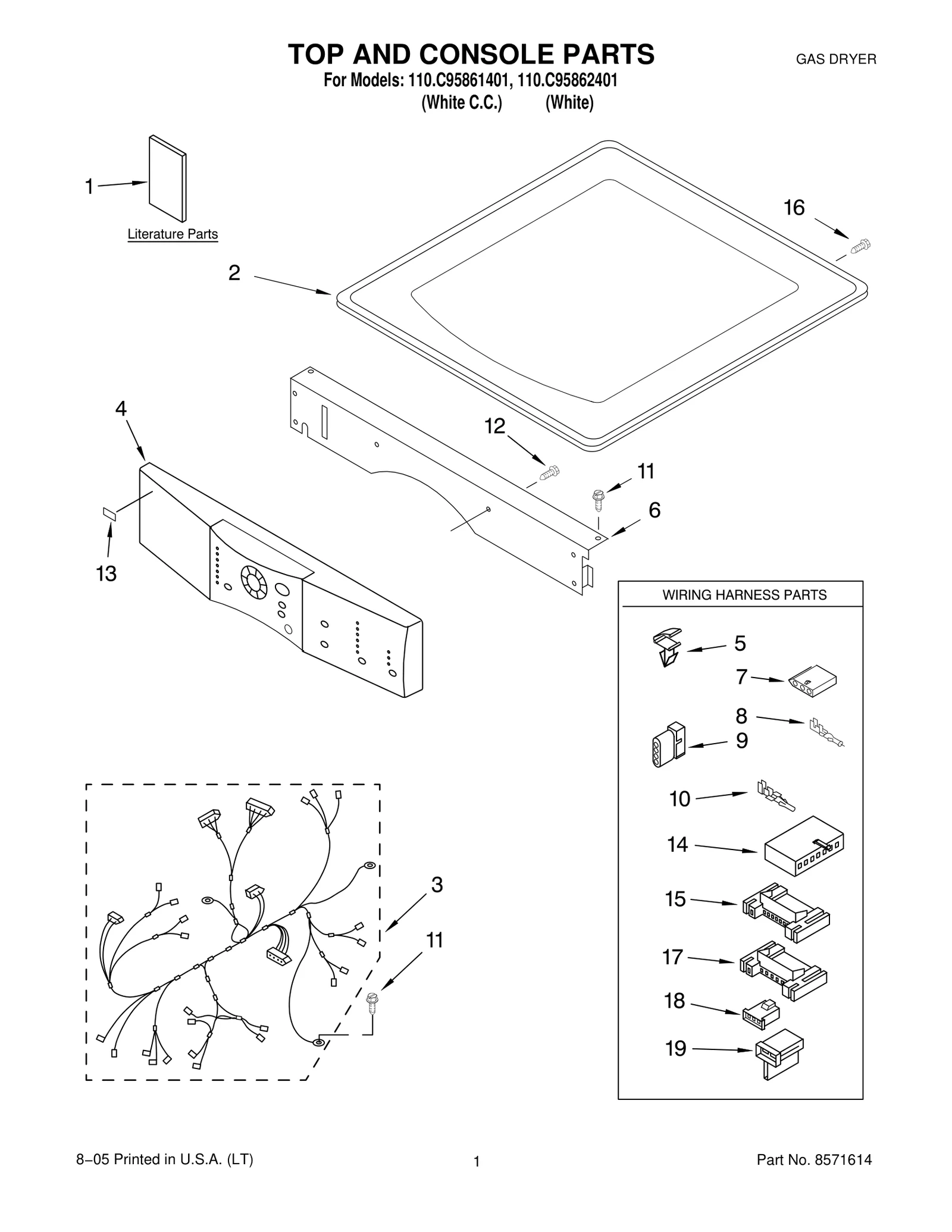 TOP AND CONSOLE PARTS
