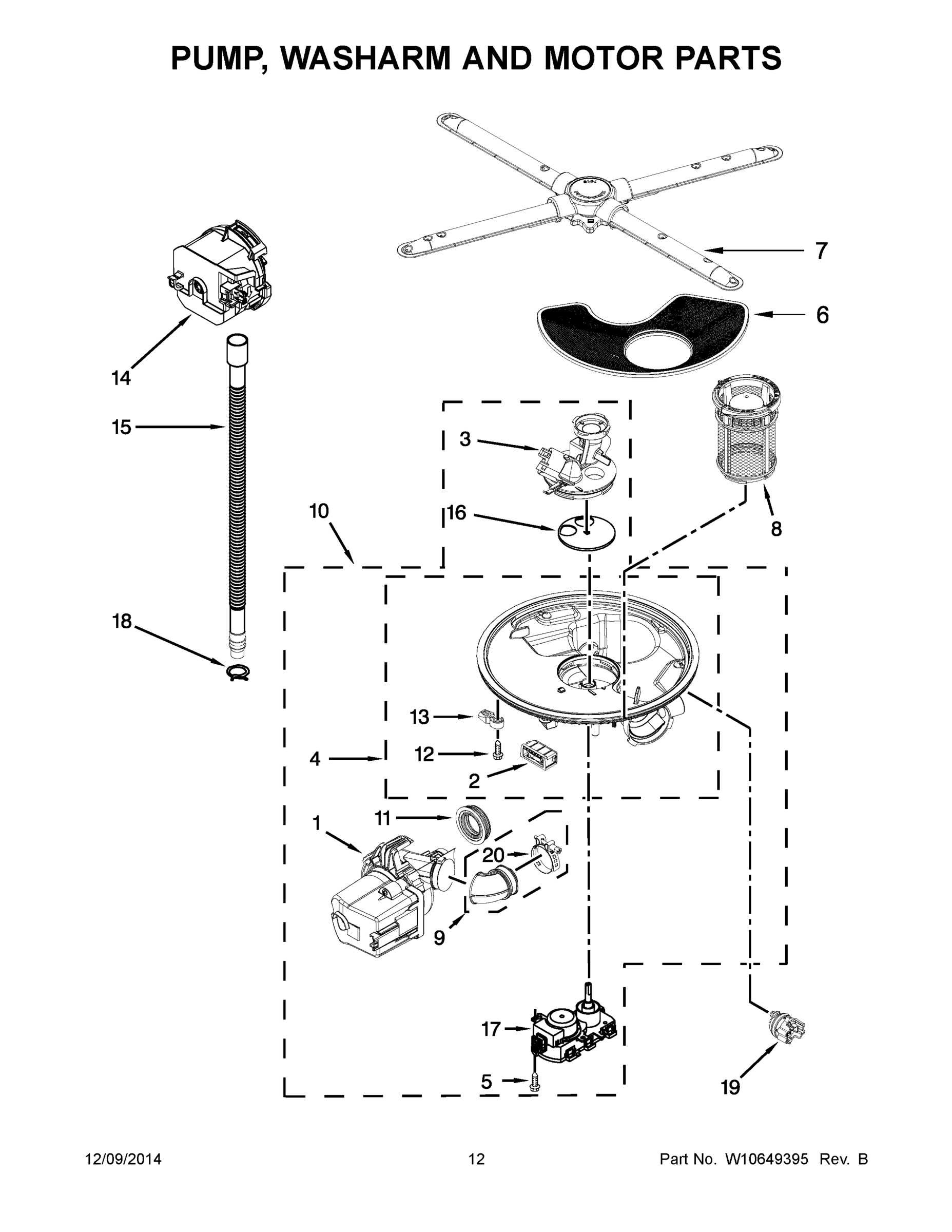 07 - PUMP, WASHARM AND MOTOR PARTS