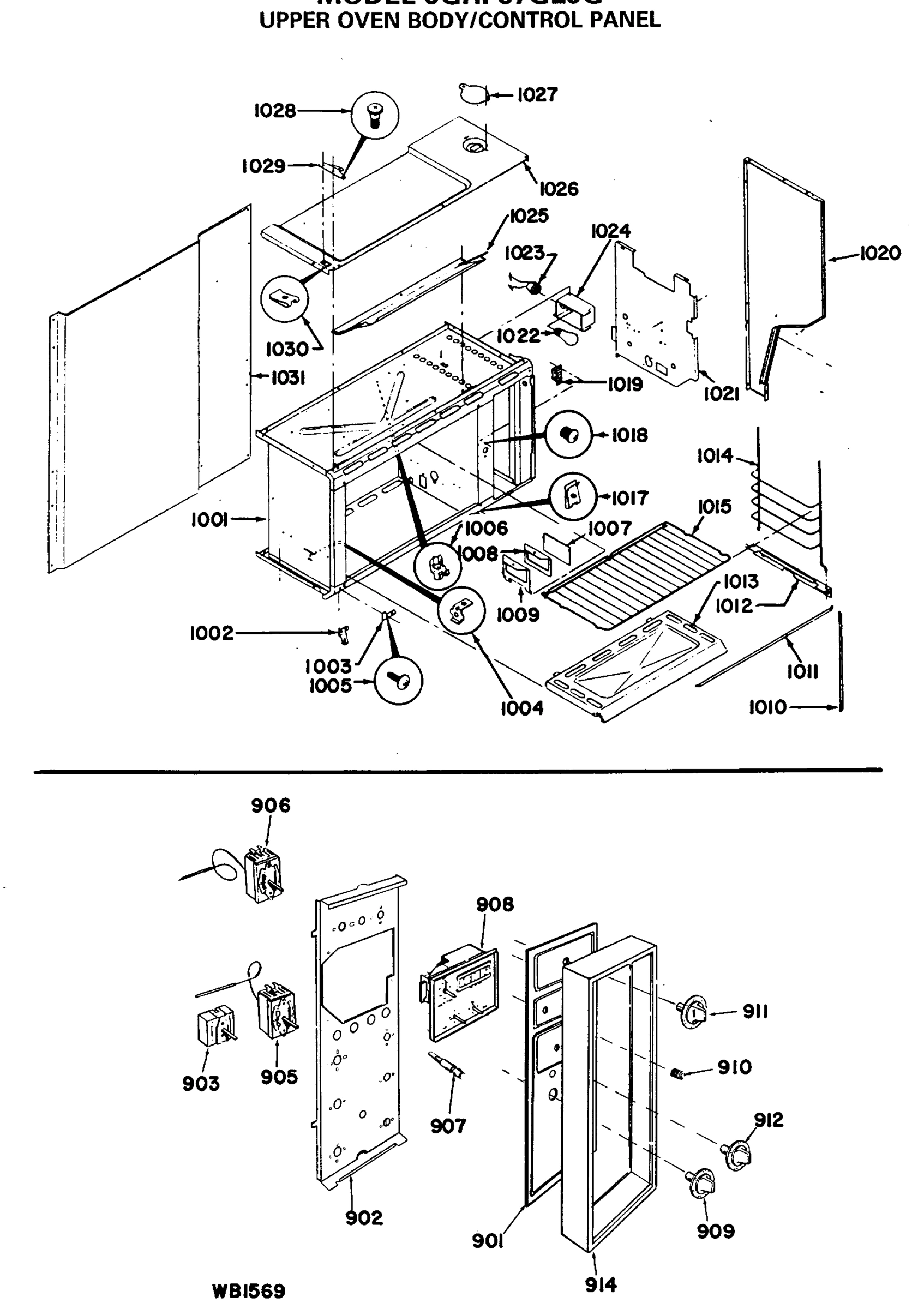 UPPER OVEN BODY/CONTROL PANEL