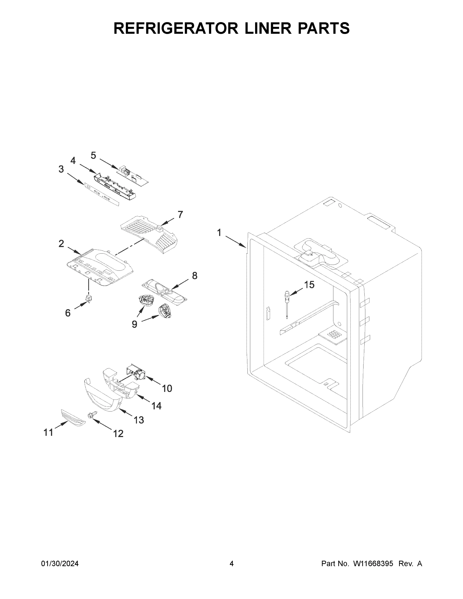 03 - REFRIGERATOR LINER PARTS