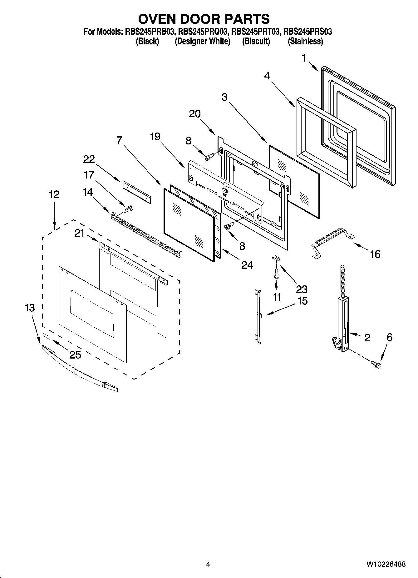 03 - OVEN DOOR PARTS