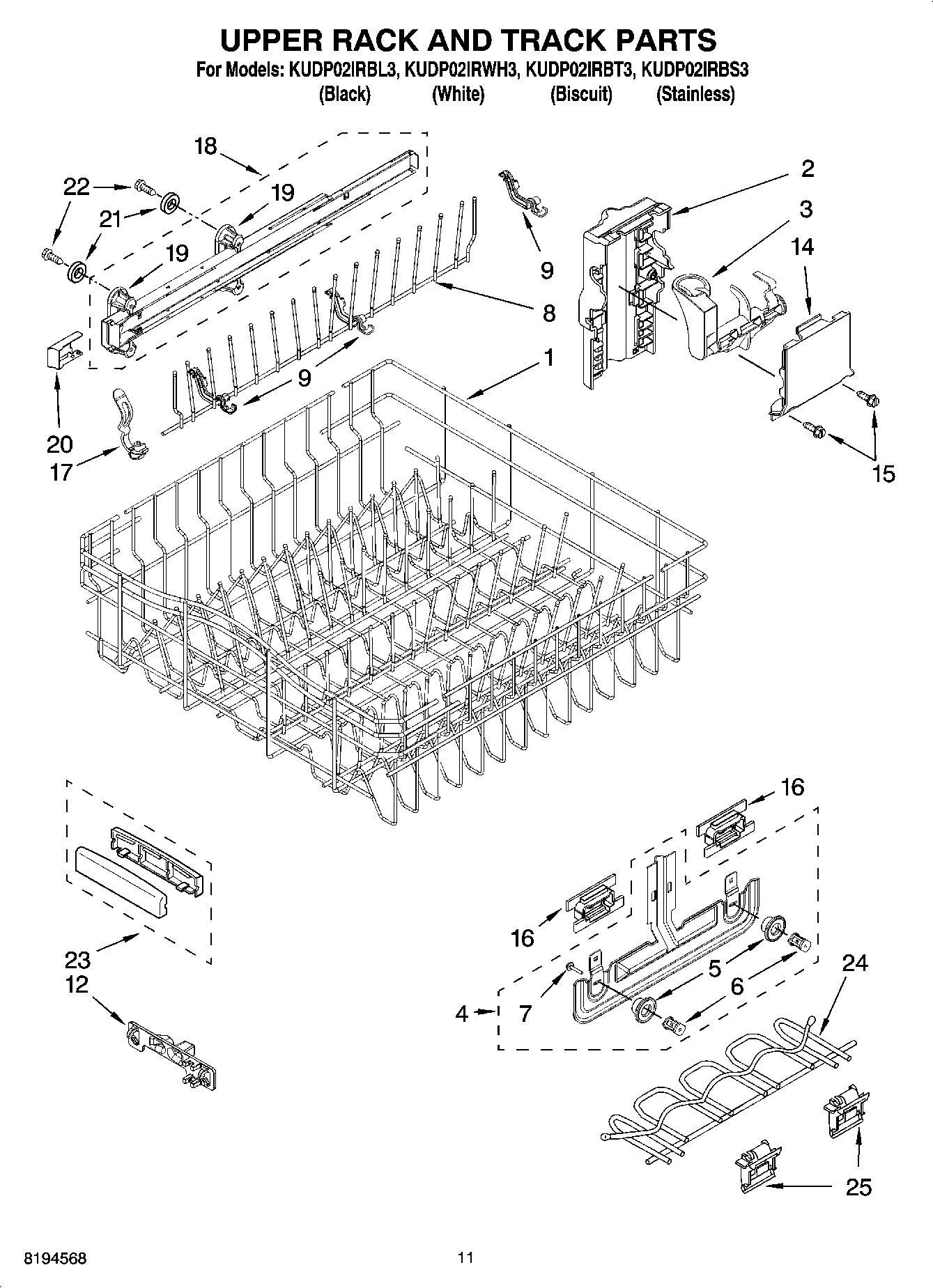 09 - UPPER RACK AND TRACK PARTS