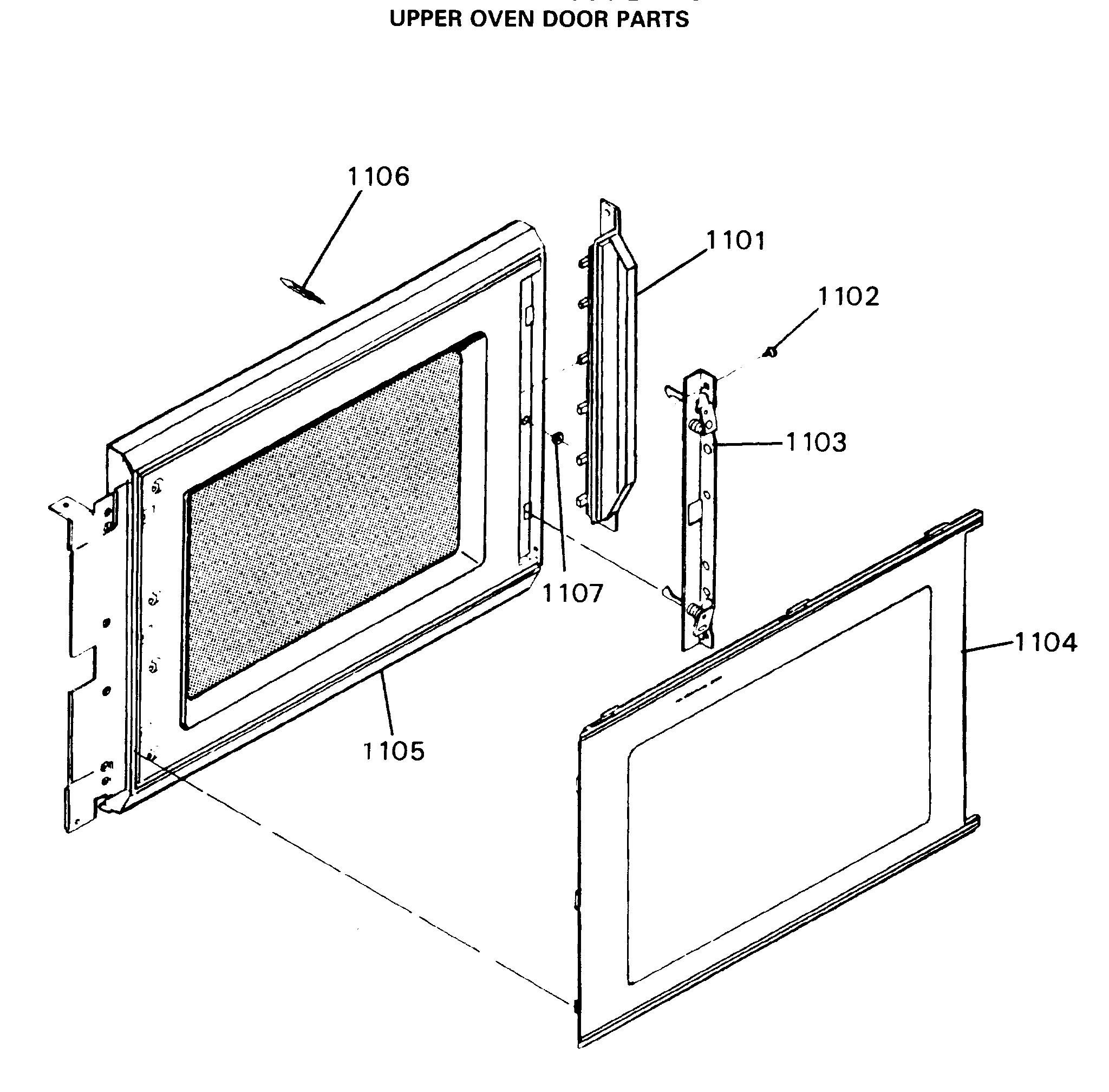 UPPER OVEN DOOR PARTS
