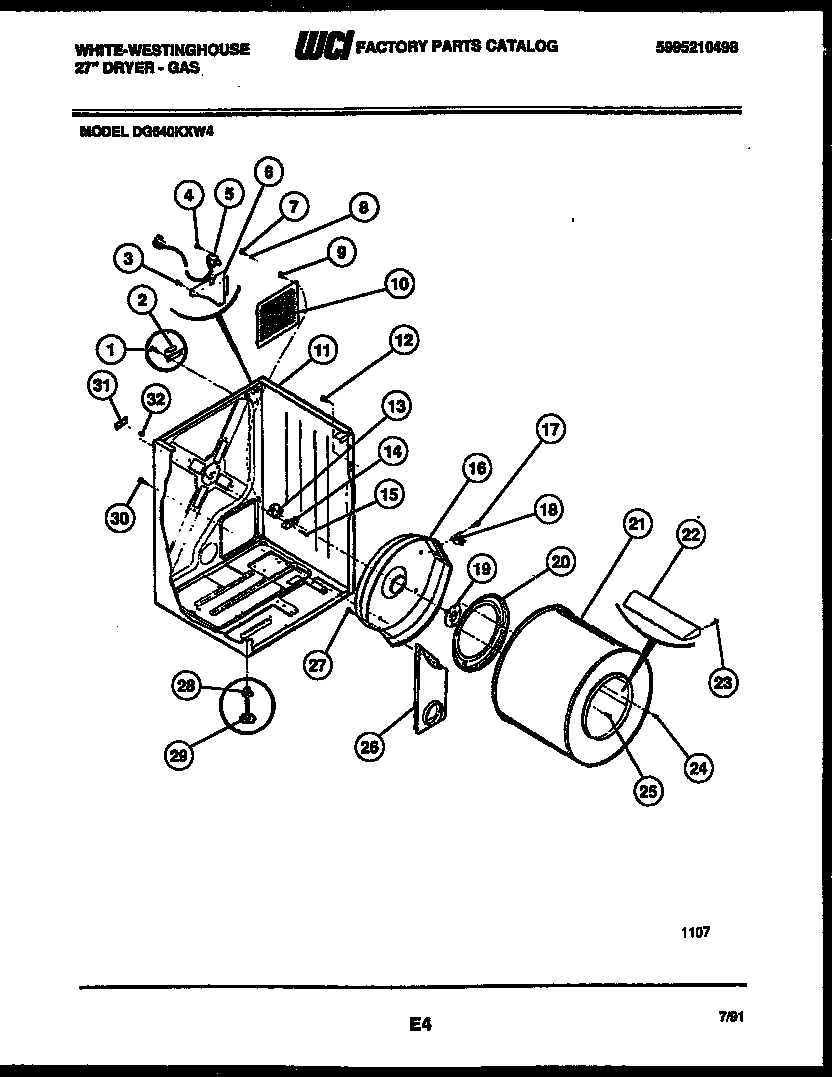 02 - CABINET AND COMPONENT PARTS