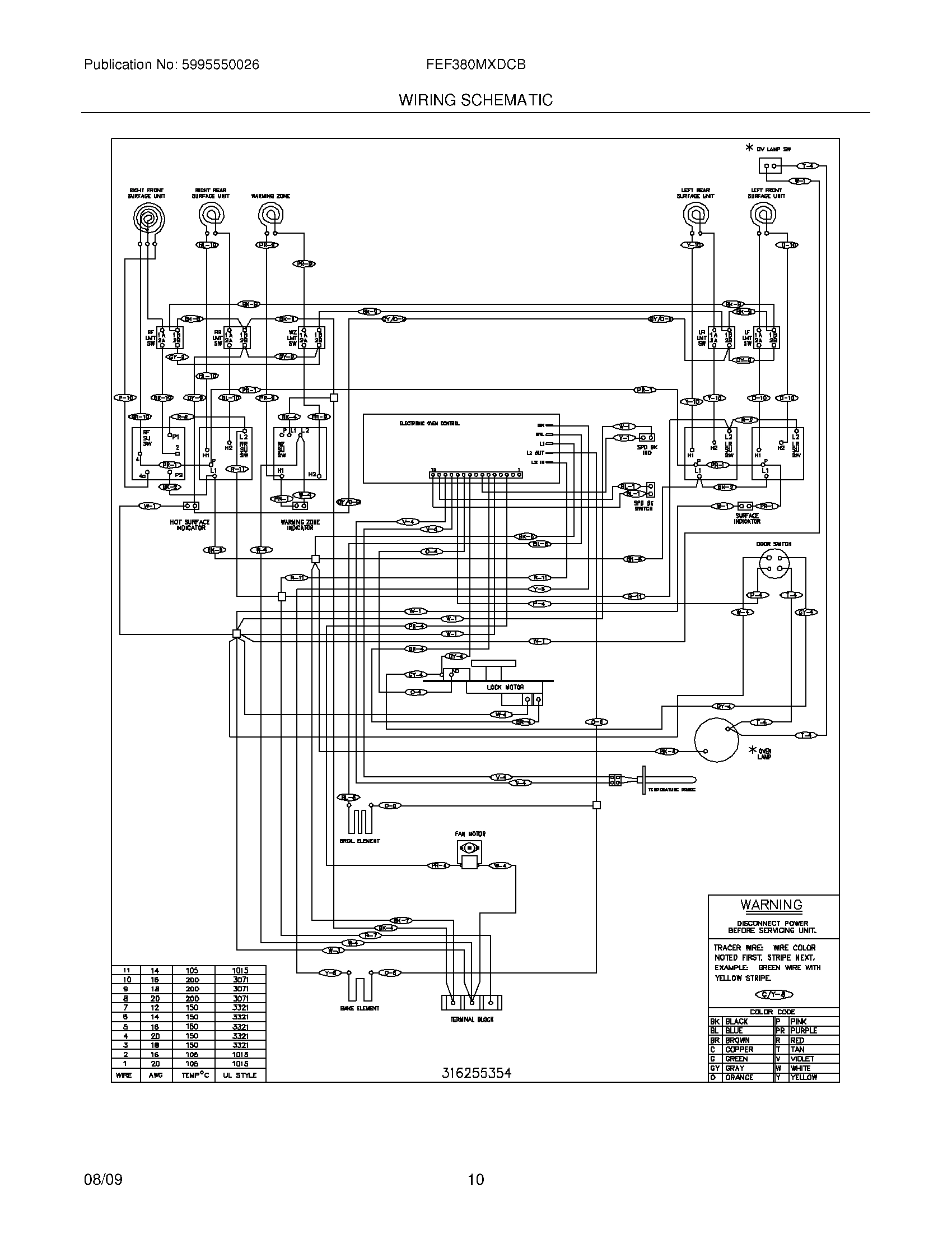 10 - WIRING SCHEMATIC