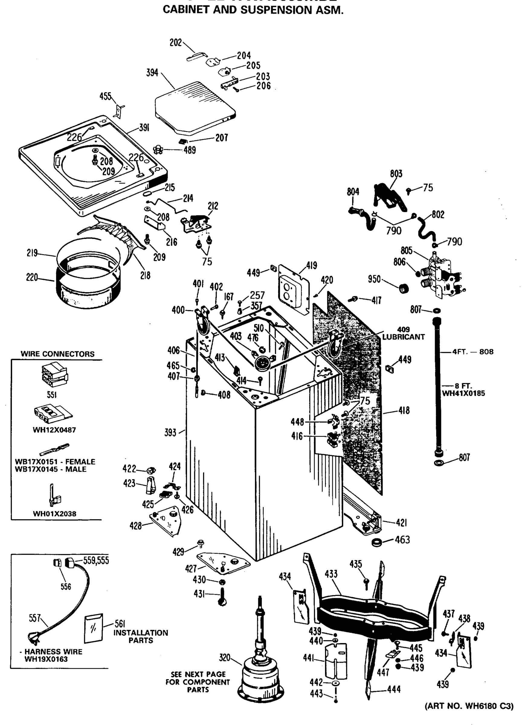 CABINET AND SUSPENSION ASM.